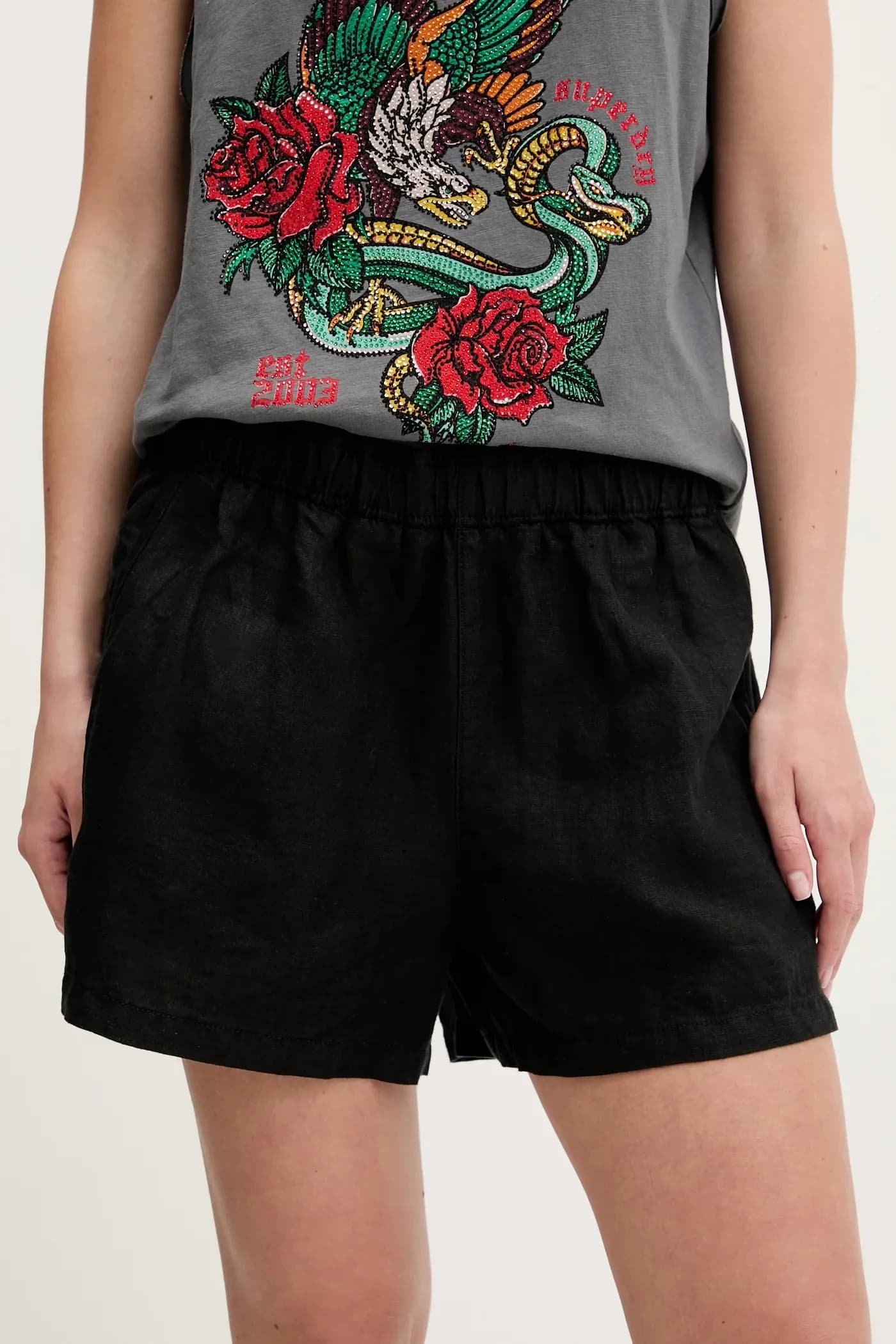 Льняные шорты