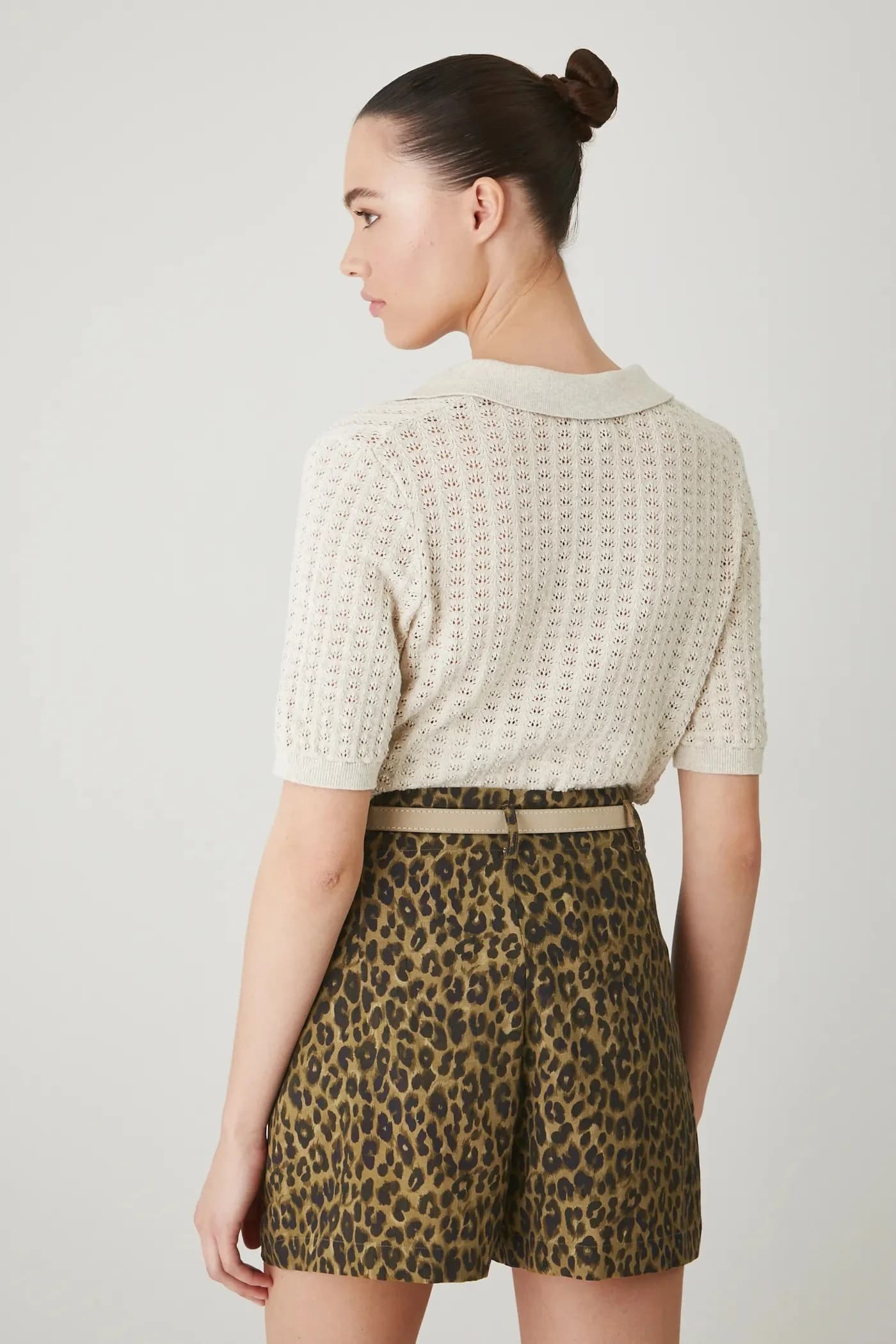 Шорты из смесового льна - фото 3