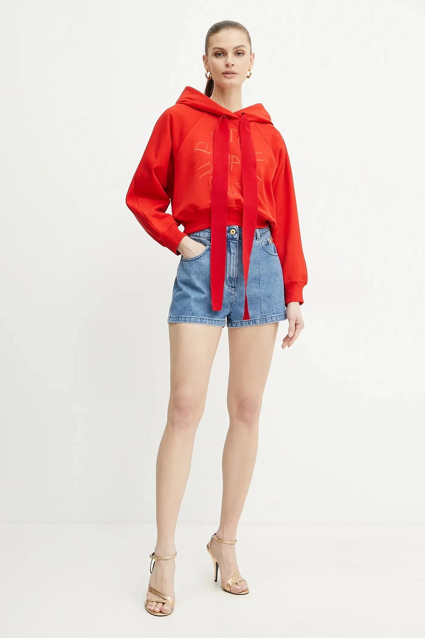 Хлопковые джинсовые шорты - фото 2