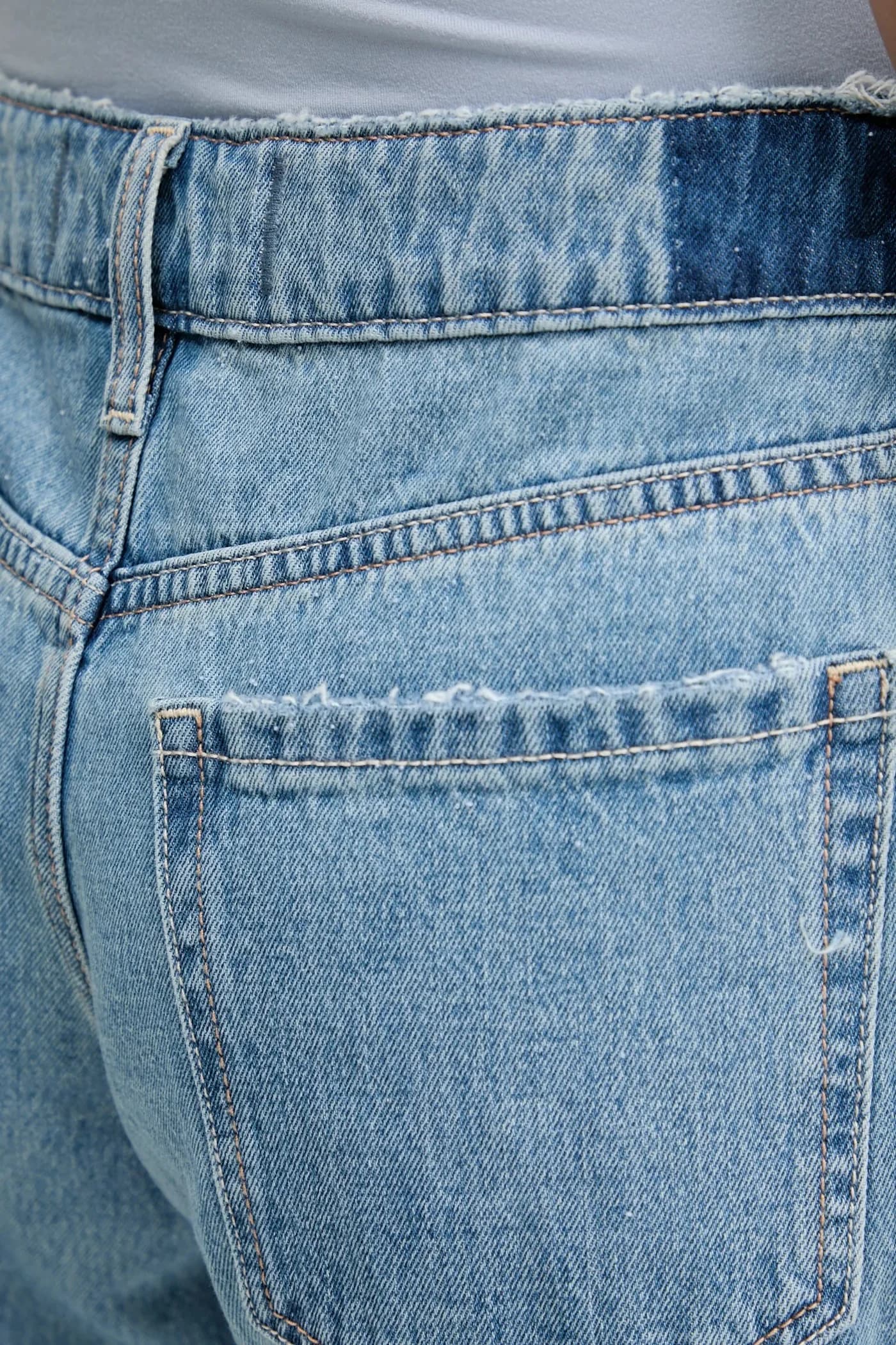 Хлопковые джинсовые шорты - фото 4