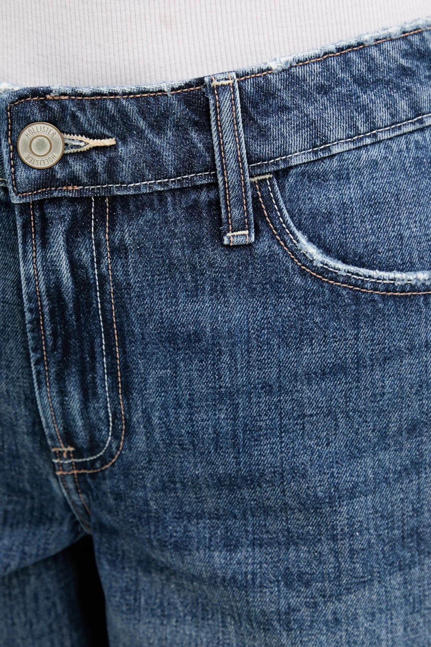 Хлопковые джинсовые шорты - фото 4