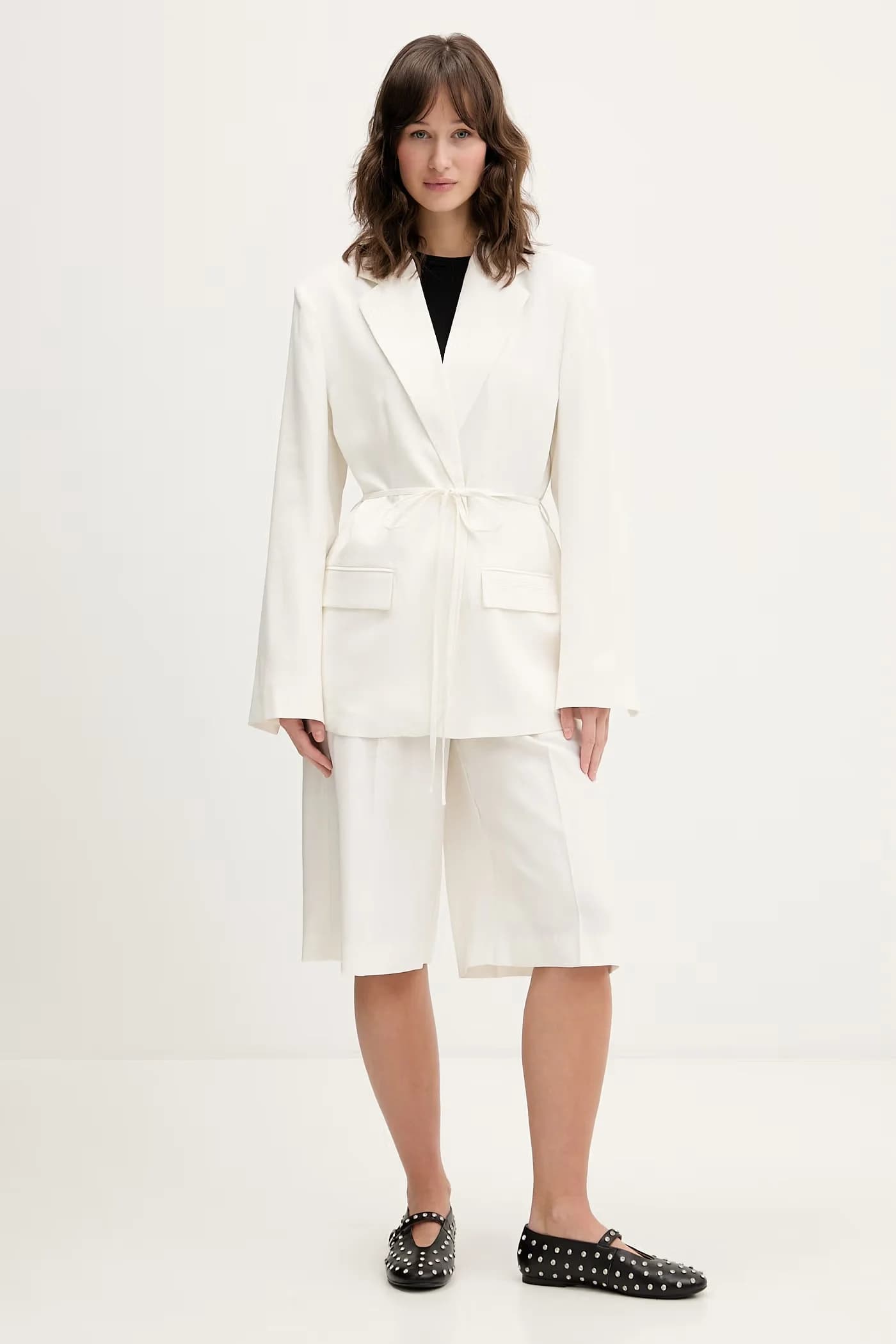 Шорты из смесового льна - фото 2