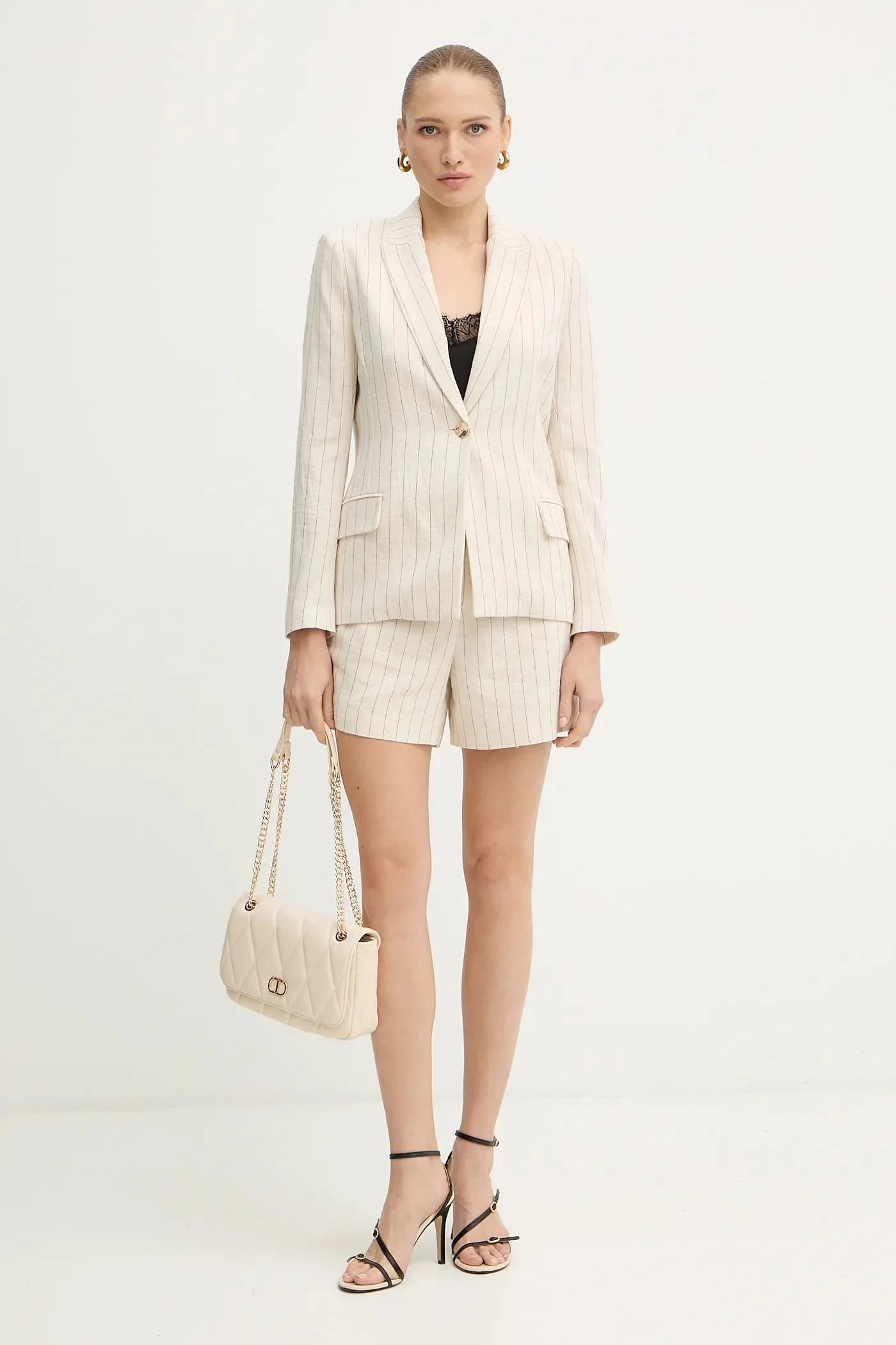 Шорты из смесового льна - фото 2