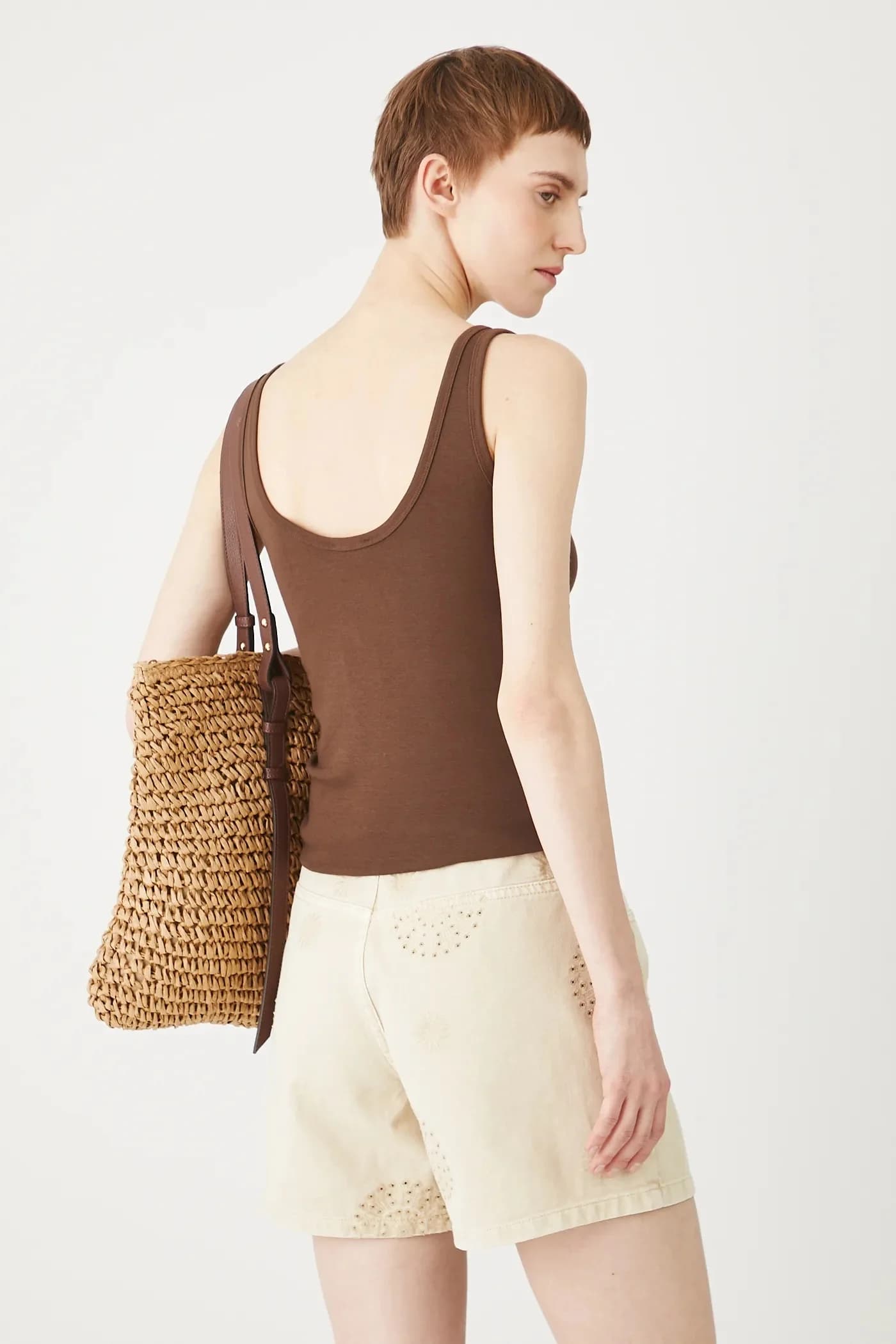 Хлопковые джинсовые шорты - фото 3