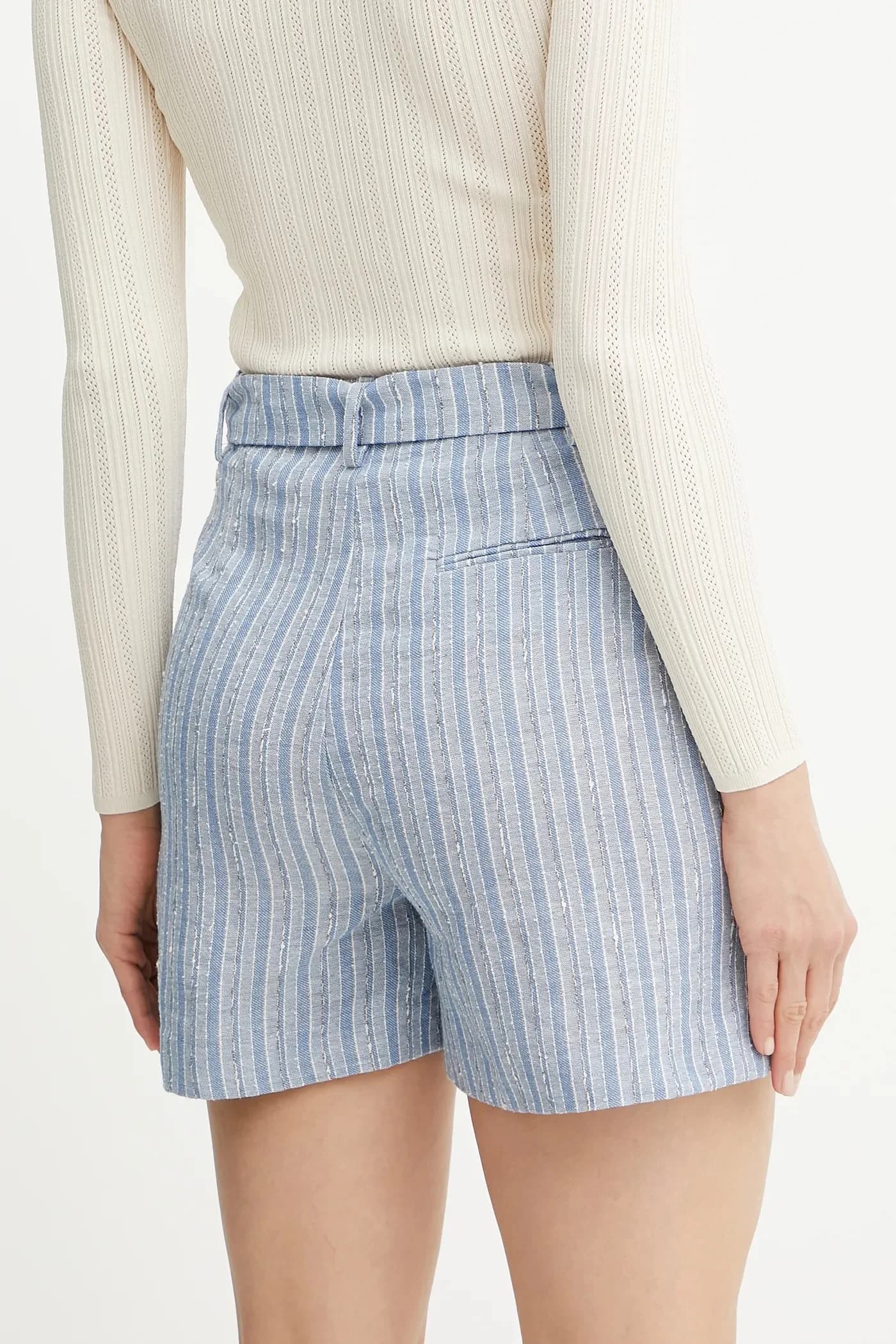 Шорты из смесового льна - фото 3