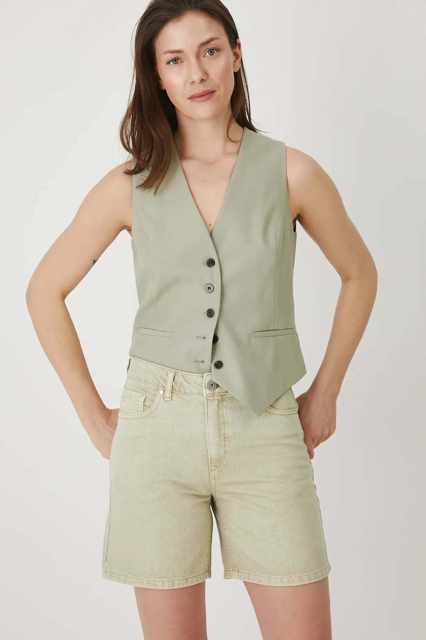 Хлопковые джинсовые шорты