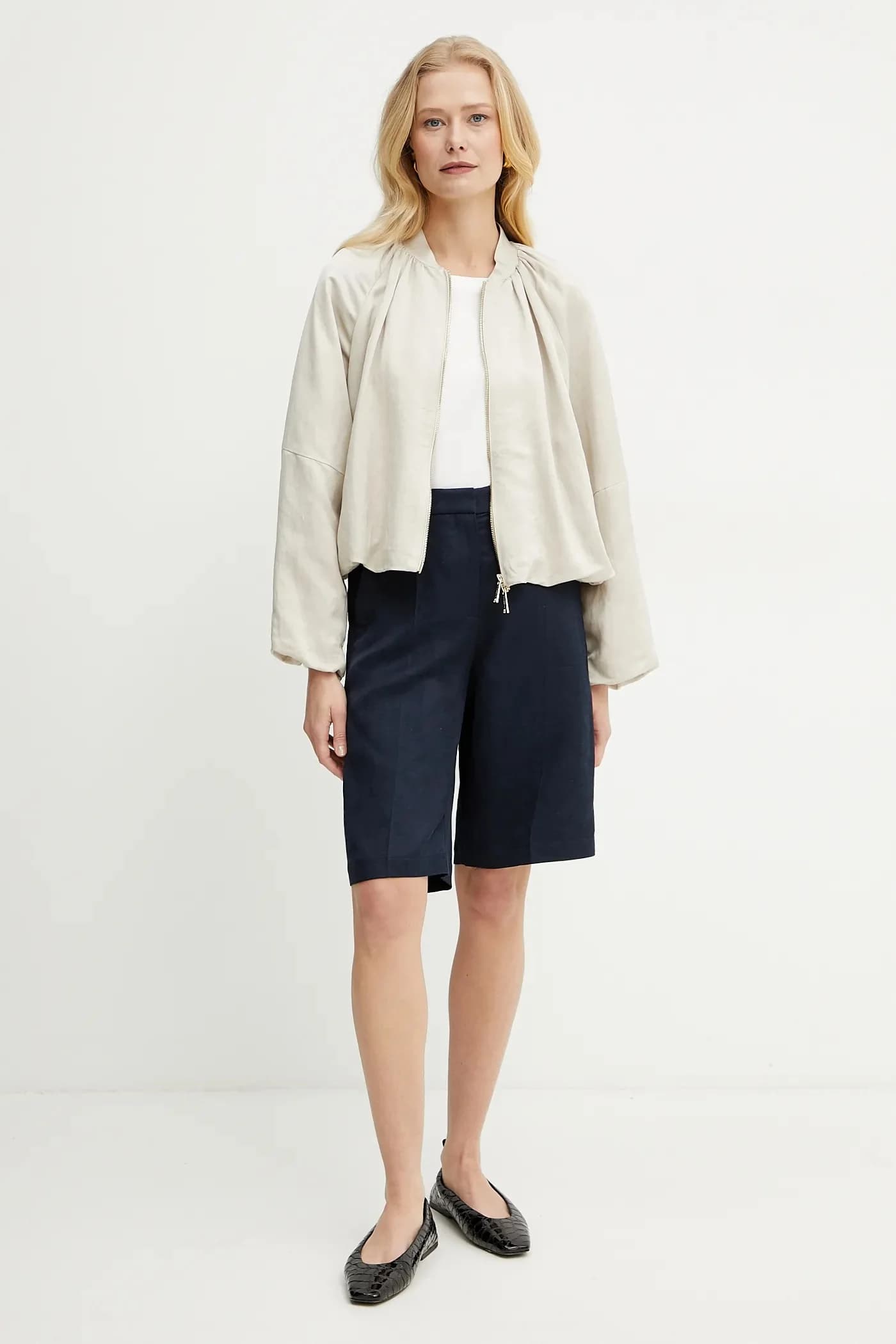 Шорты из смесового льна - фото 2