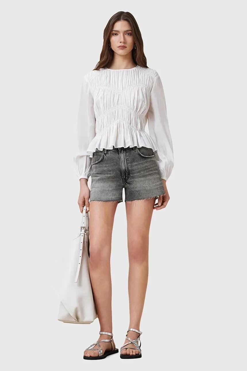 джинсовые шорты TATE - фото 7