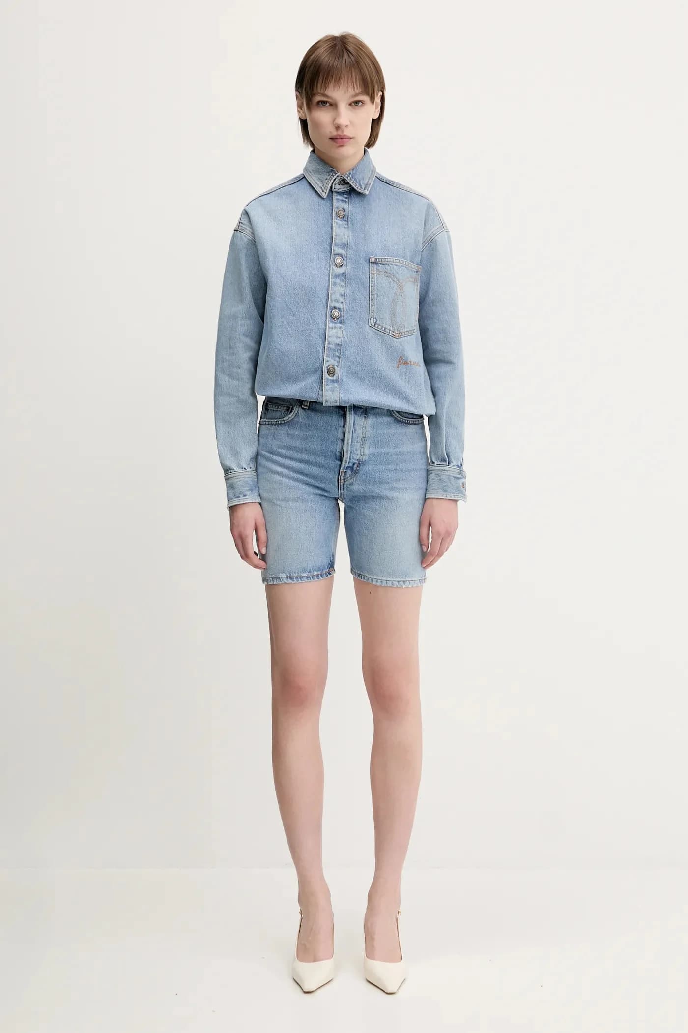 Джинсовые шорты-бермуды - фото 5