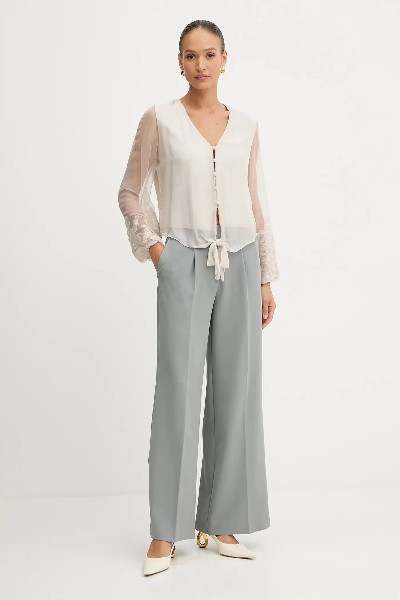 блузка CAMILLA из смесового шелка - фото 2