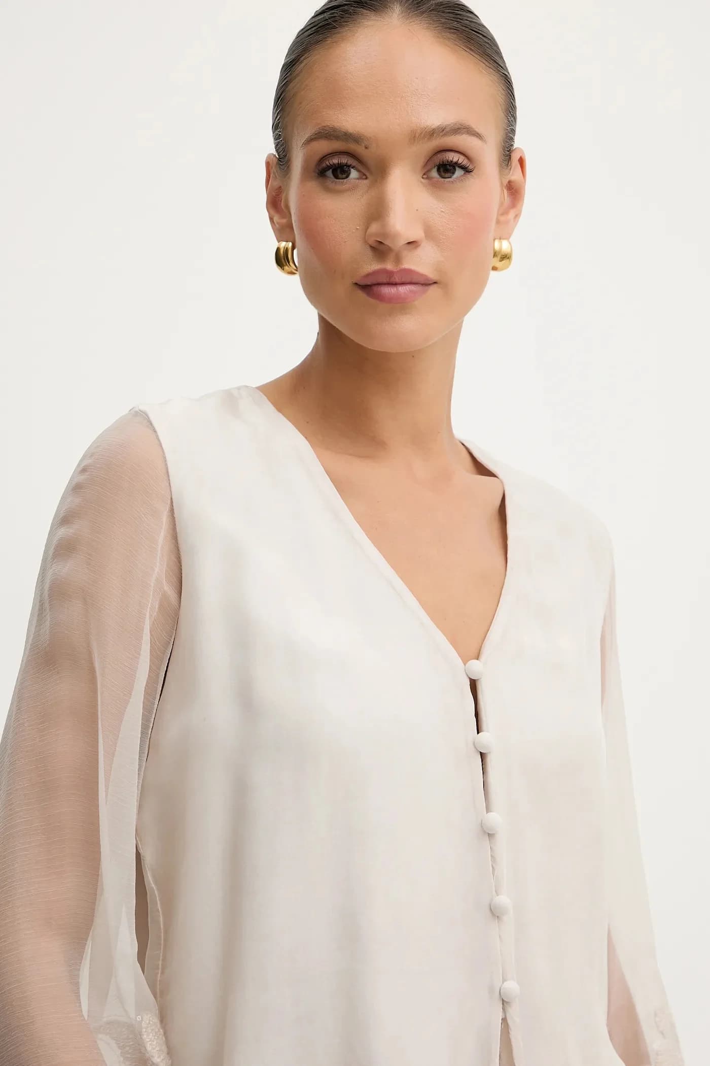 блузка CAMILLA из смесового шелка - фото 4