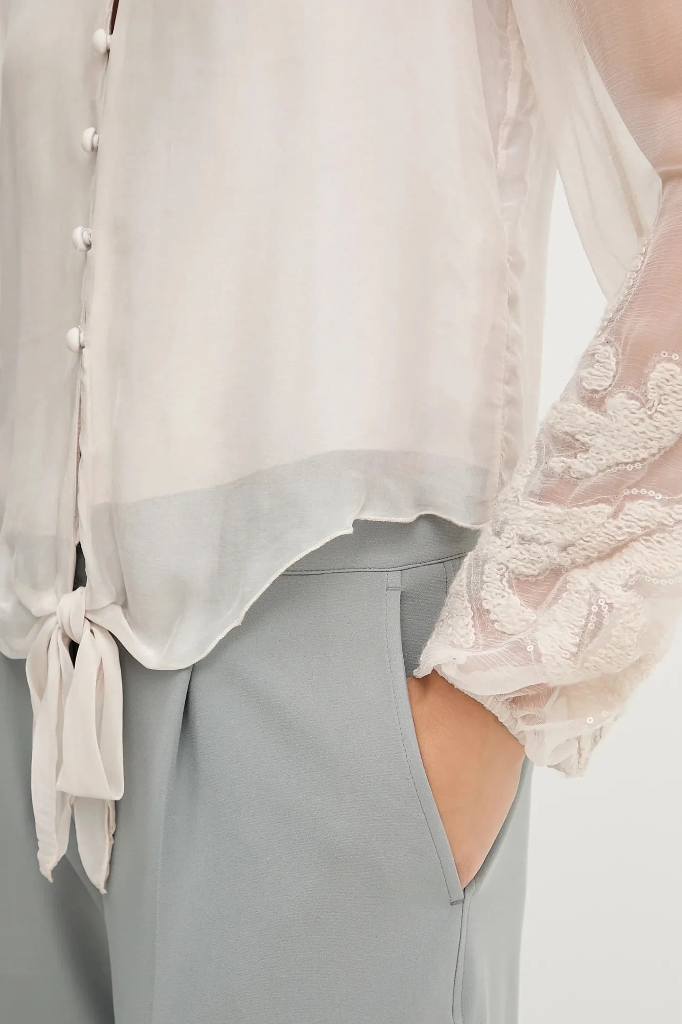 блузка CAMILLA из смесового шелка - фото 5