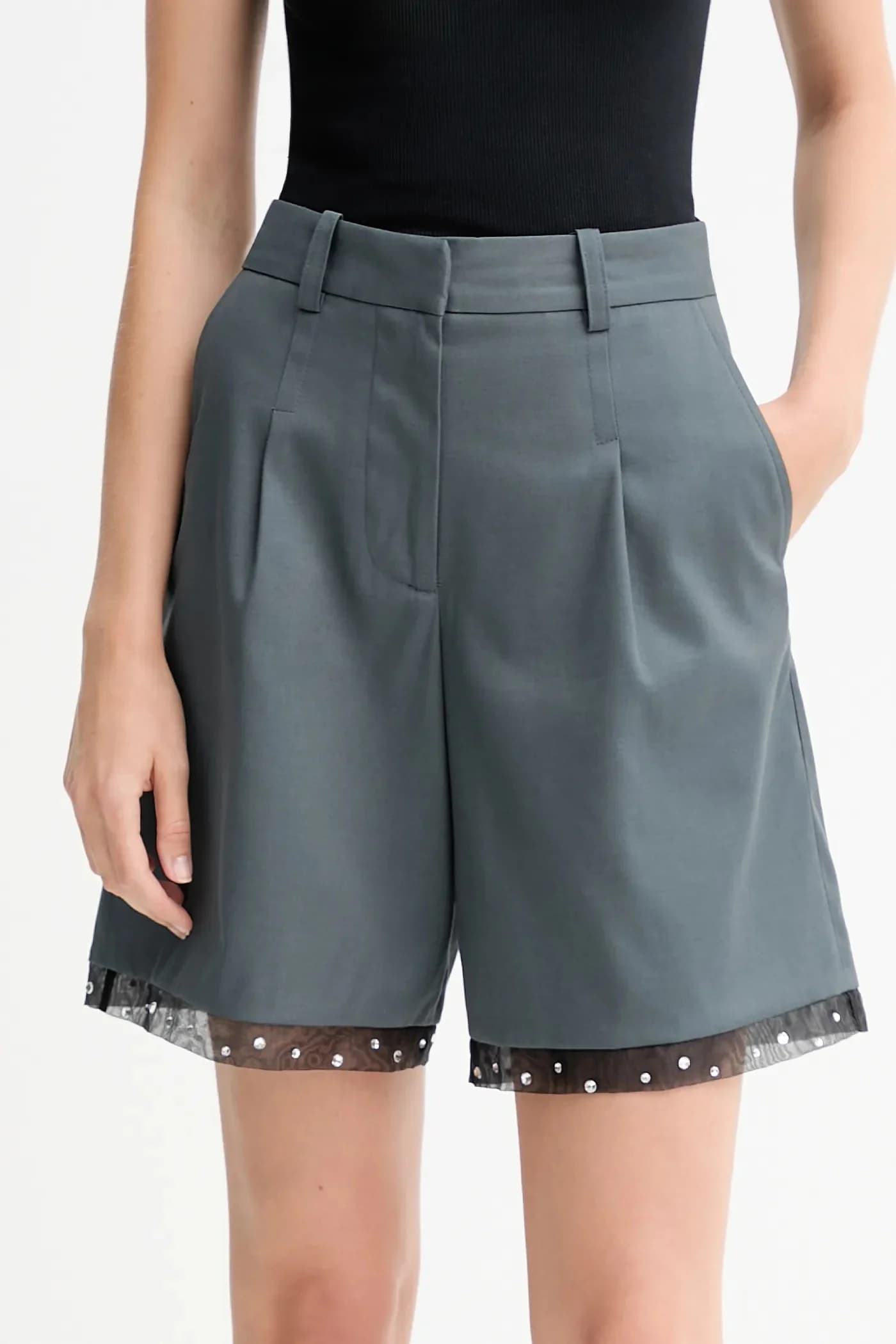 Шорты из смесовой шерсти