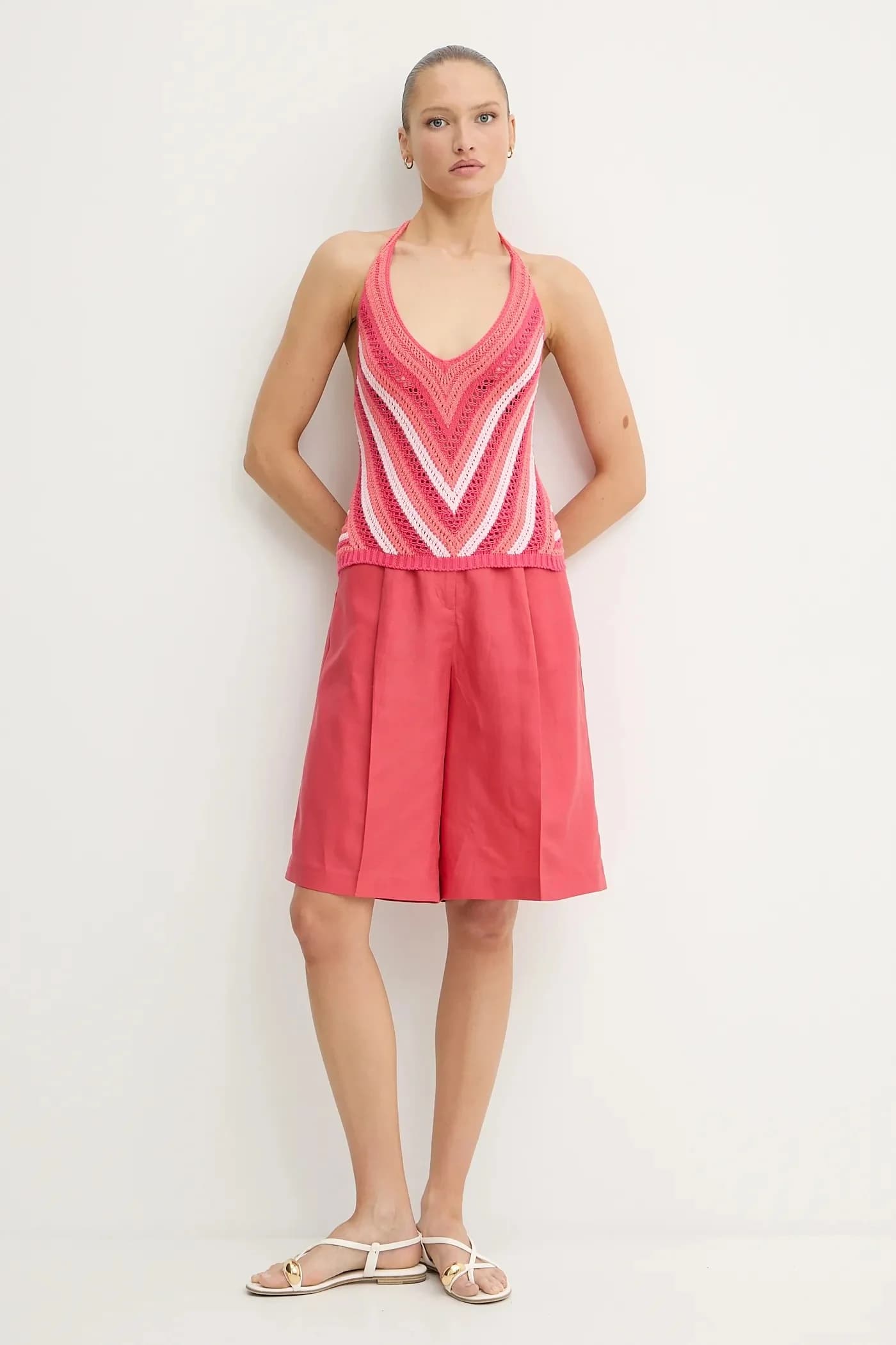 Шорты из смесового льна - фото 2