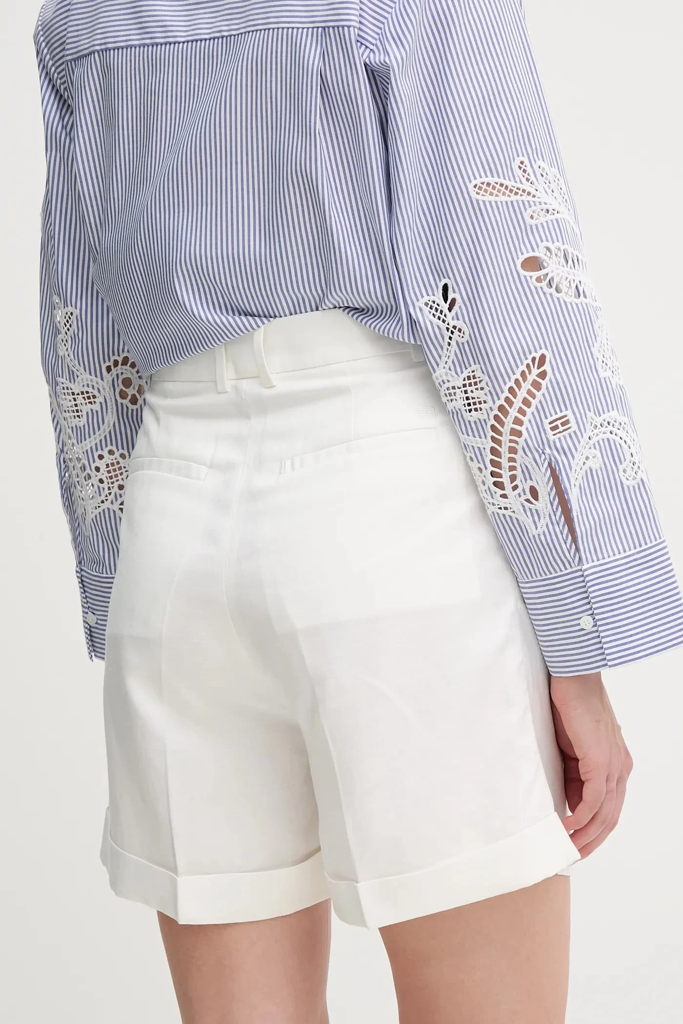 Шорты из смесового льна - фото 3