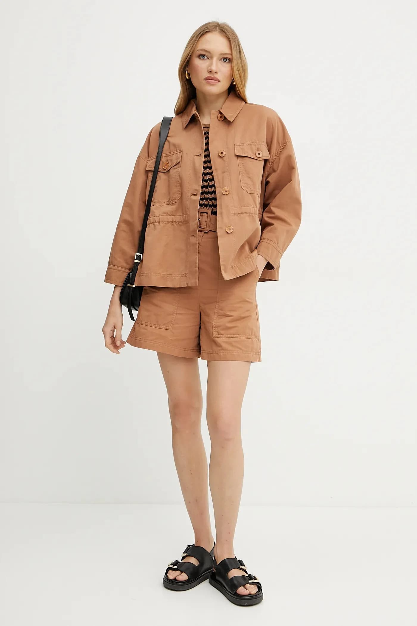 Шорты из смесового льна - фото 2