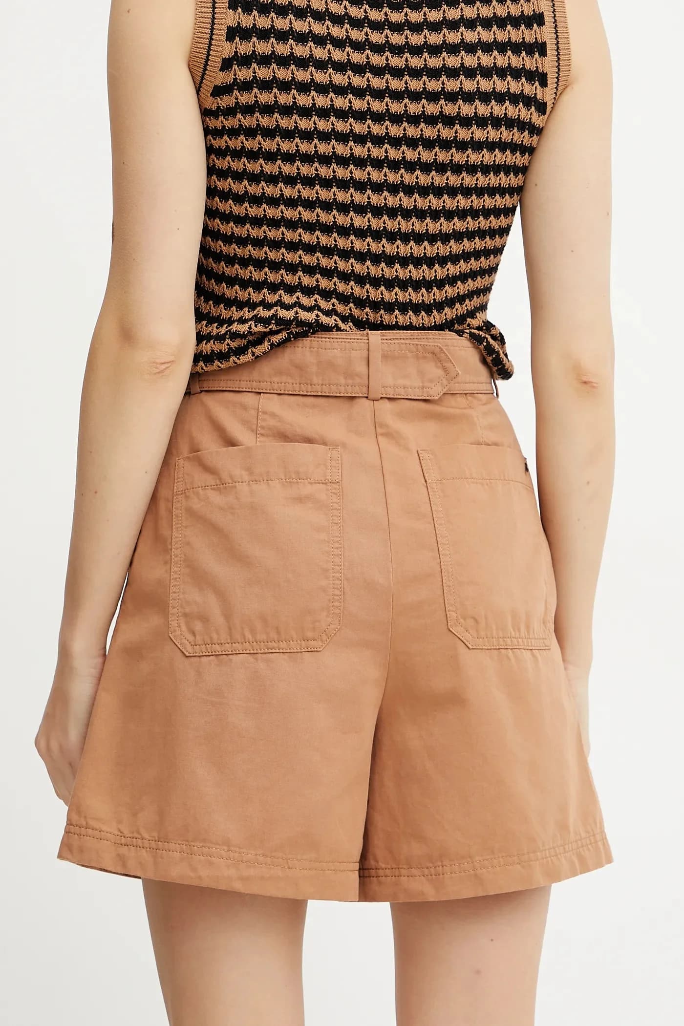 Шорты из смесового льна - фото 3