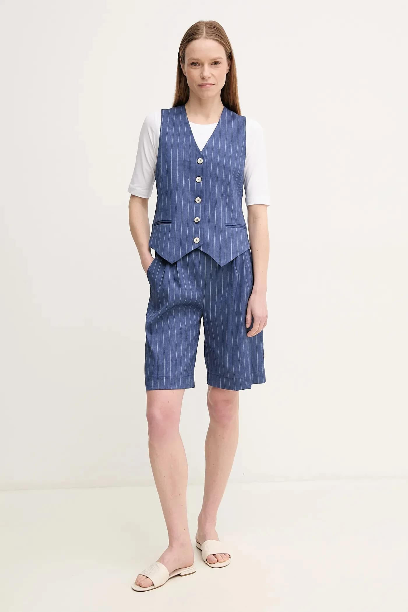 SOLANGE шорты из смесового льна - фото 2