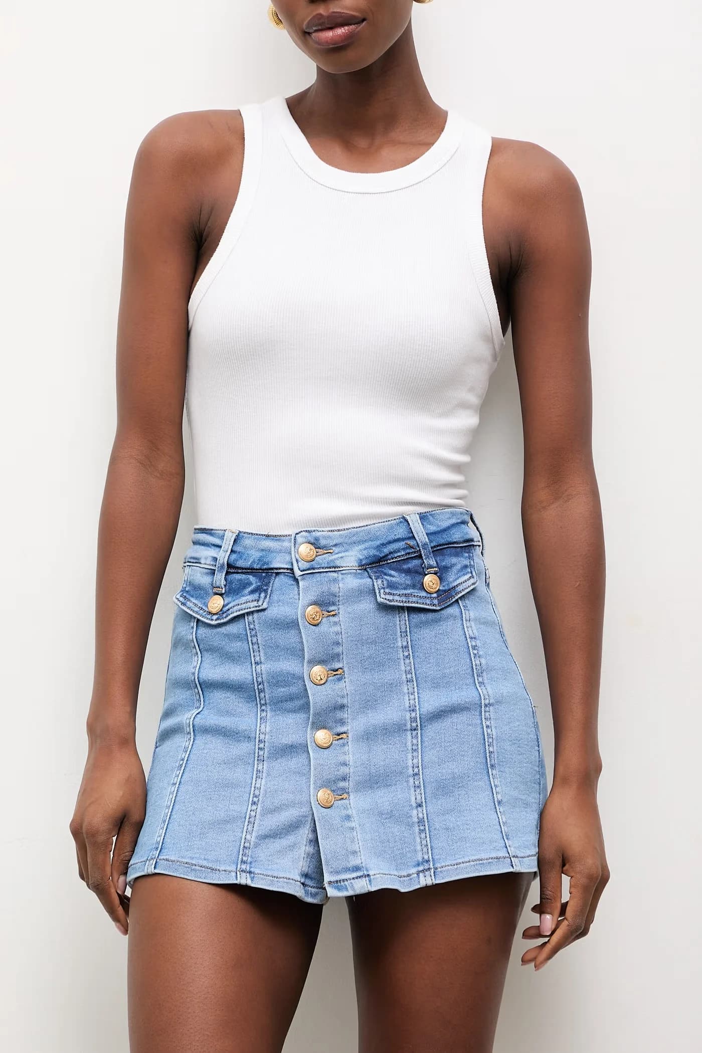 Джинсовая юбка и брюки