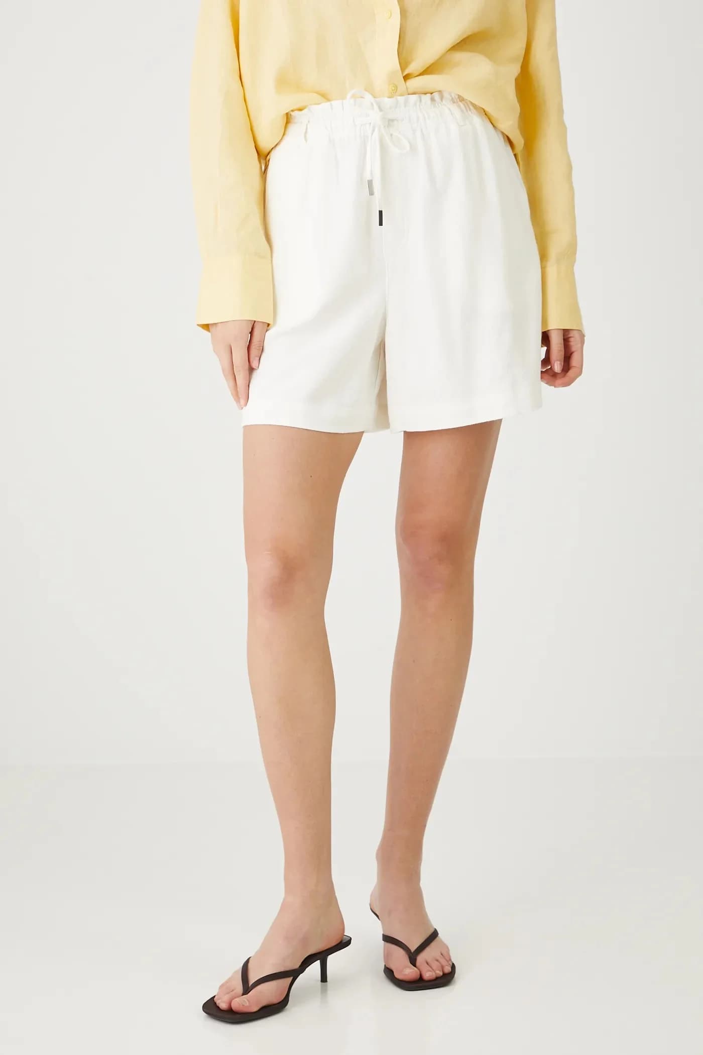 Шорты из смесового льна - фото 2