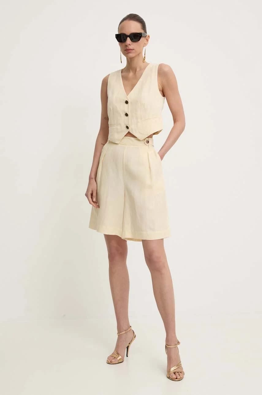 Шорты из смесового льна - фото 2