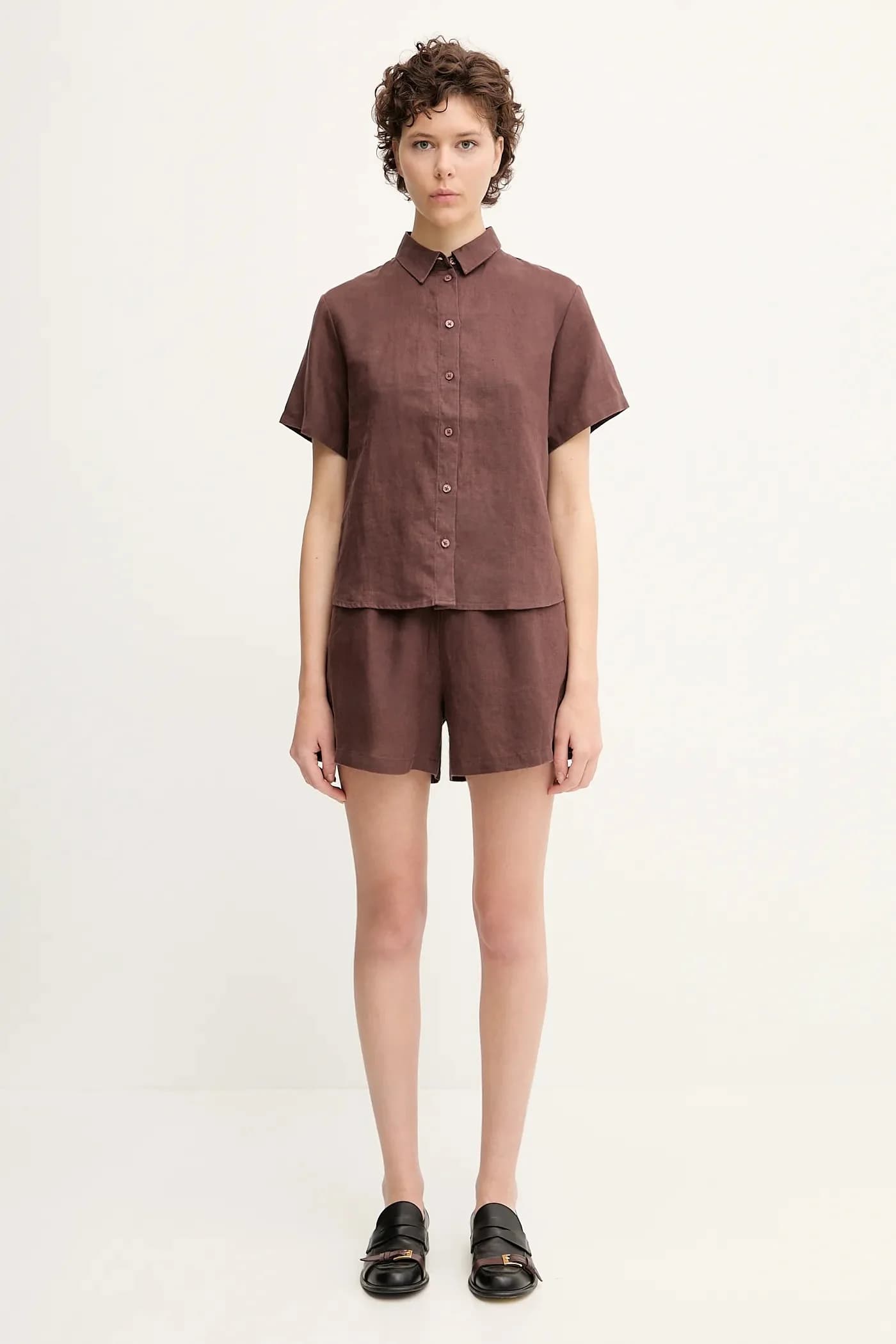 льняные шорты MAREN - фото 5