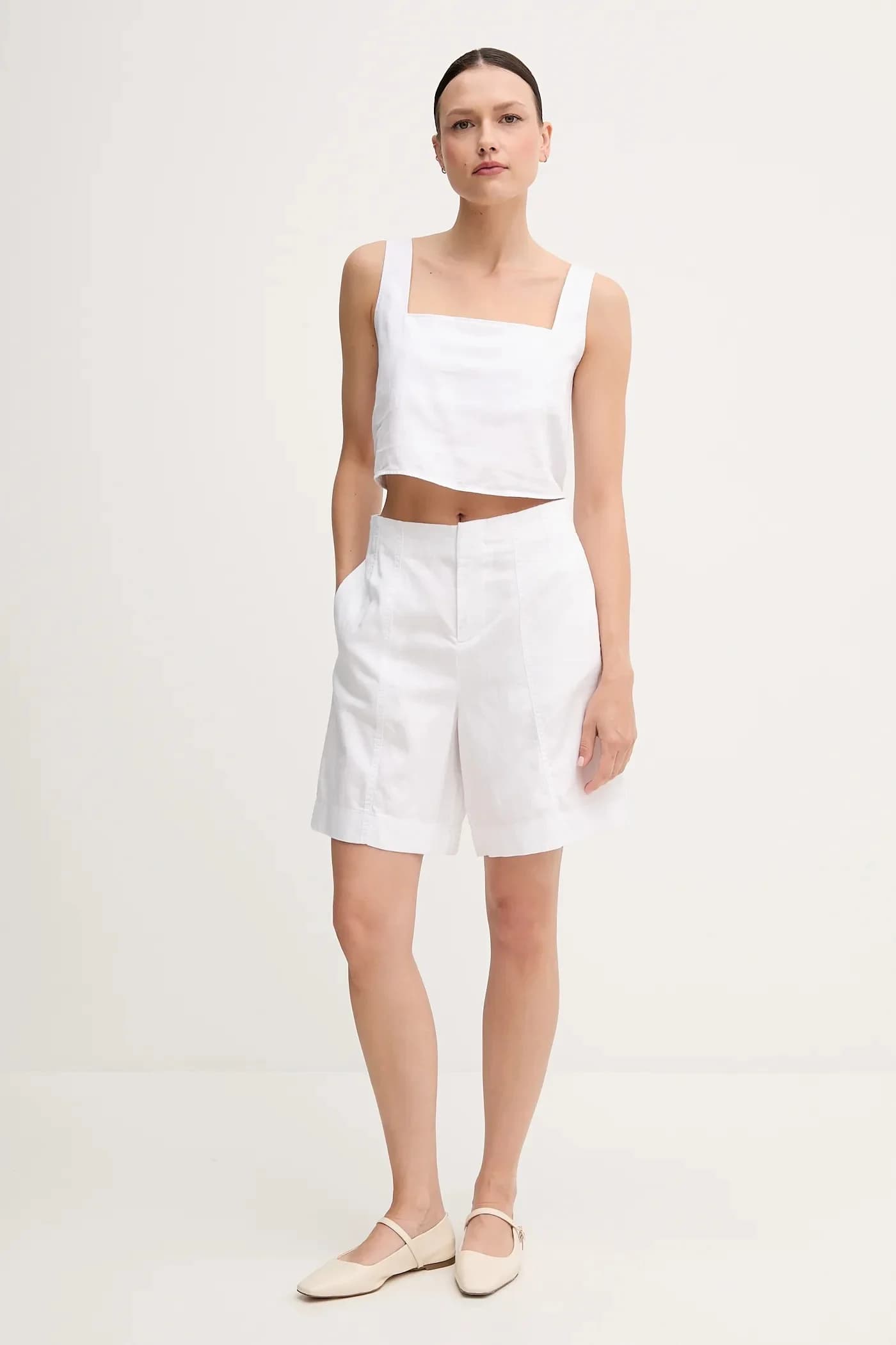 Шорты из смесового льна - фото 2