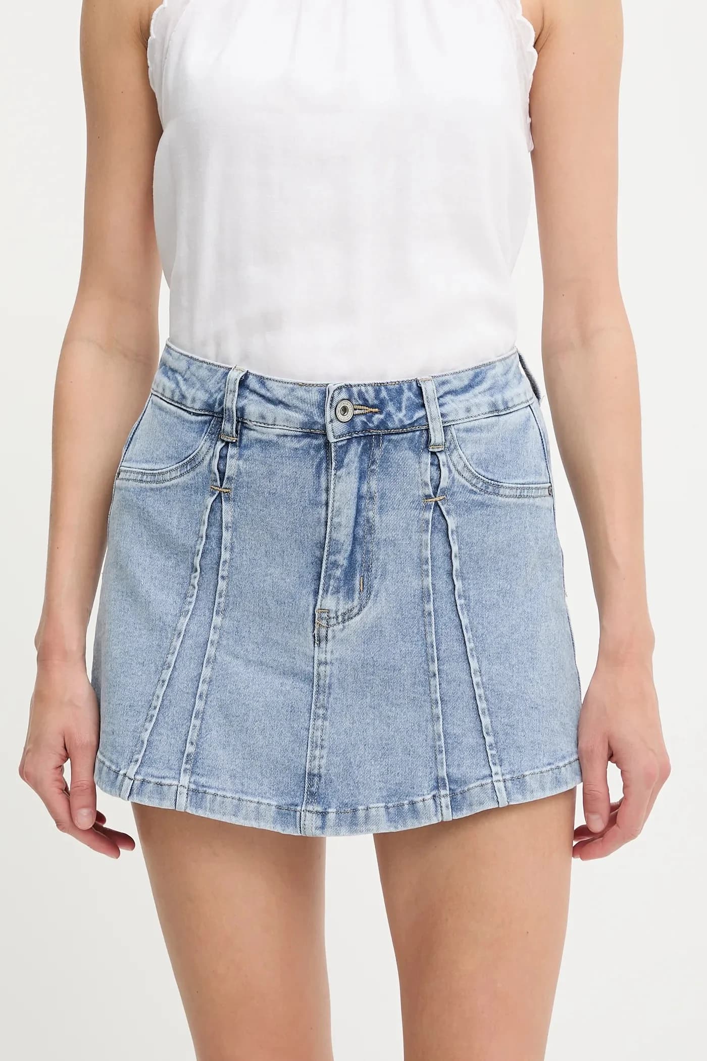 Джинсовая юбка и брюки