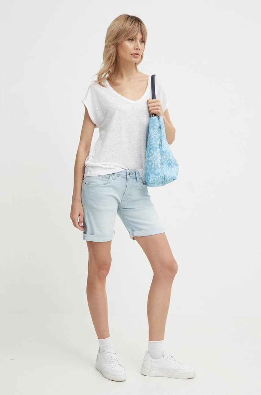 Джинсовые шорты SLIM SHORT MW - фото 2