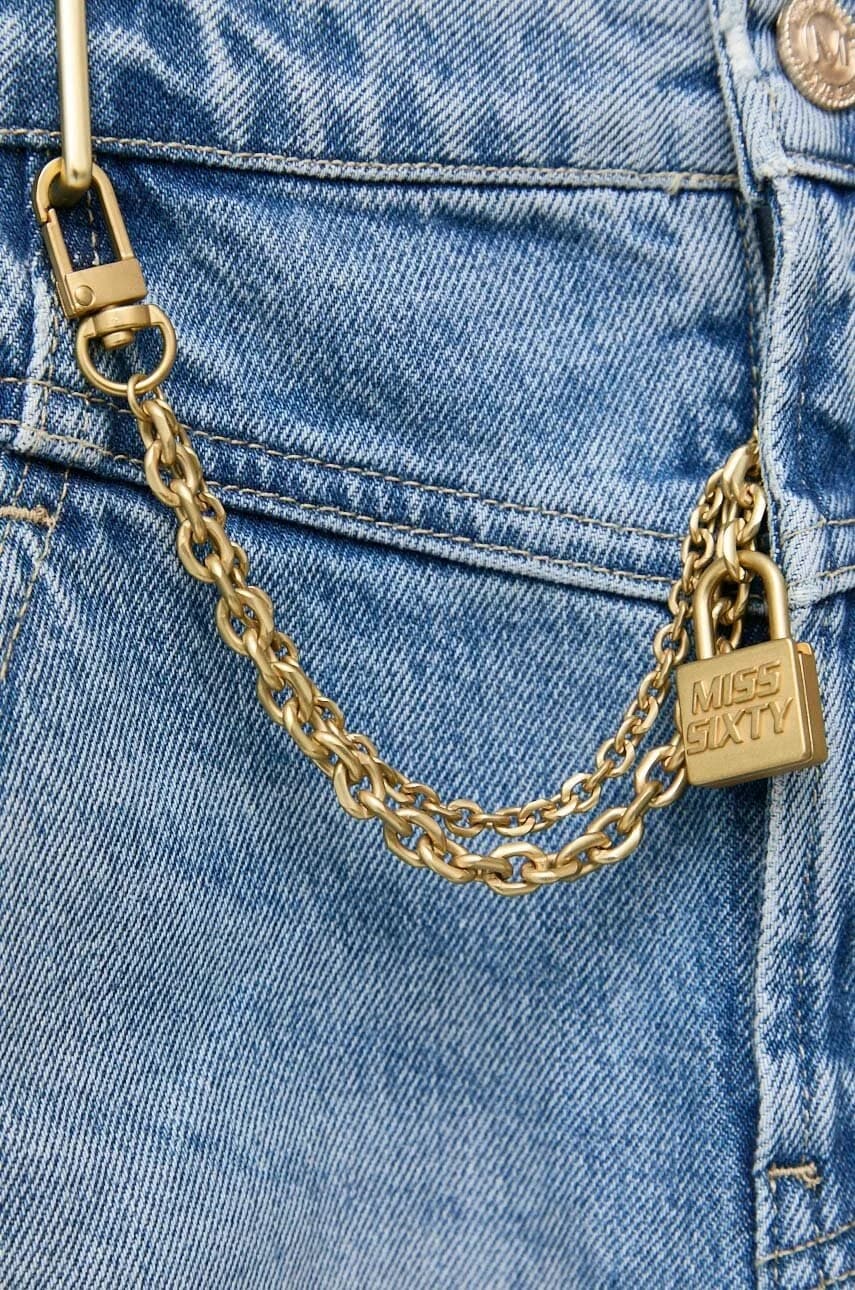 Хлопковые джинсовые шорты - фото 5