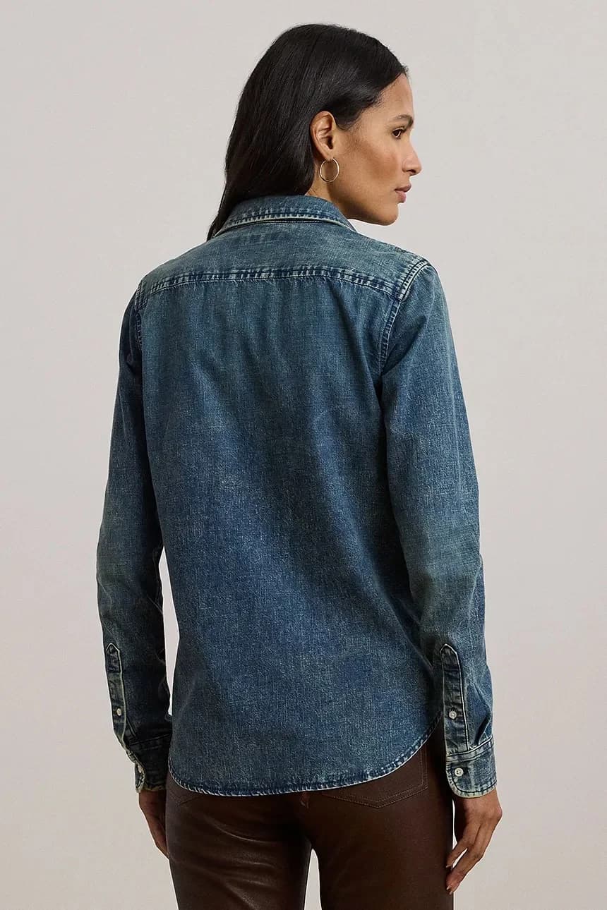 Джинсовая рубашка - фото 2