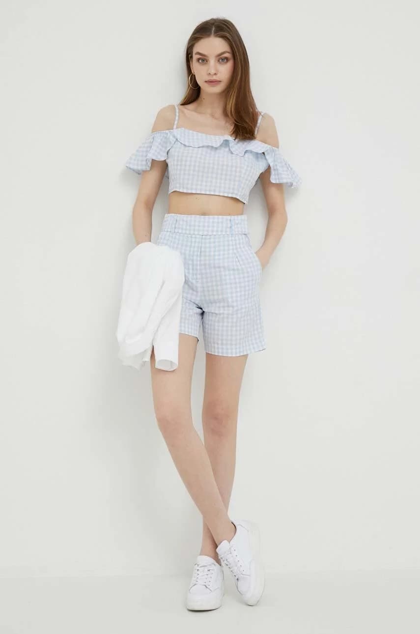 Шорты из смесового льна - фото 2