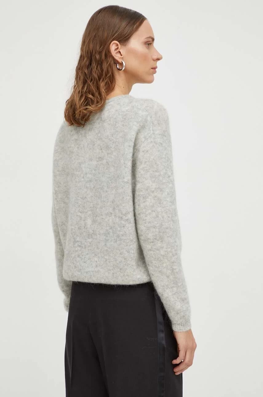 GILET ML COL ROND шерстяной кардиган - фото 3