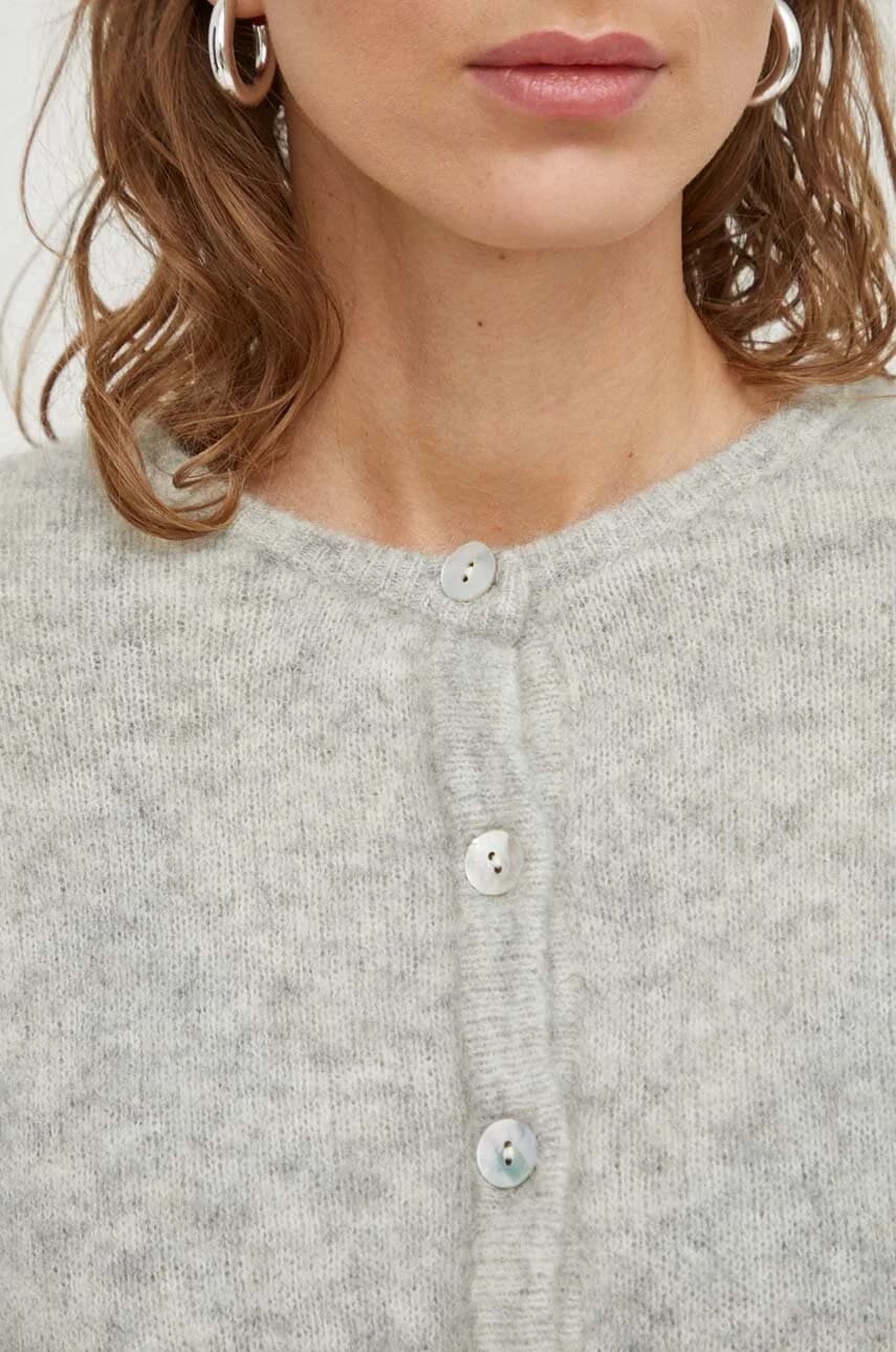 GILET ML COL ROND шерстяной кардиган - фото 5