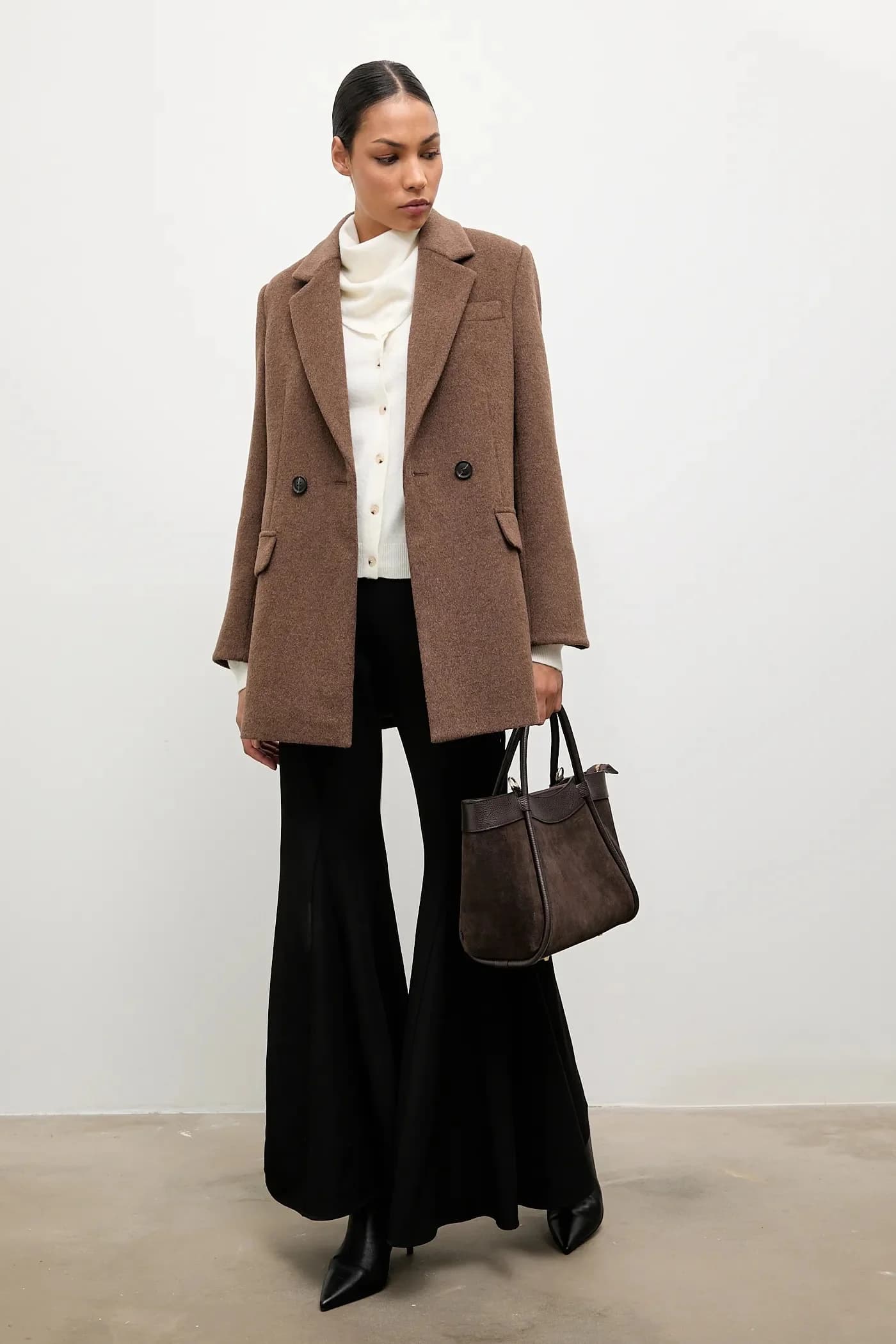 Кардиган из мериносовой шерсти с шарфом - фото 2