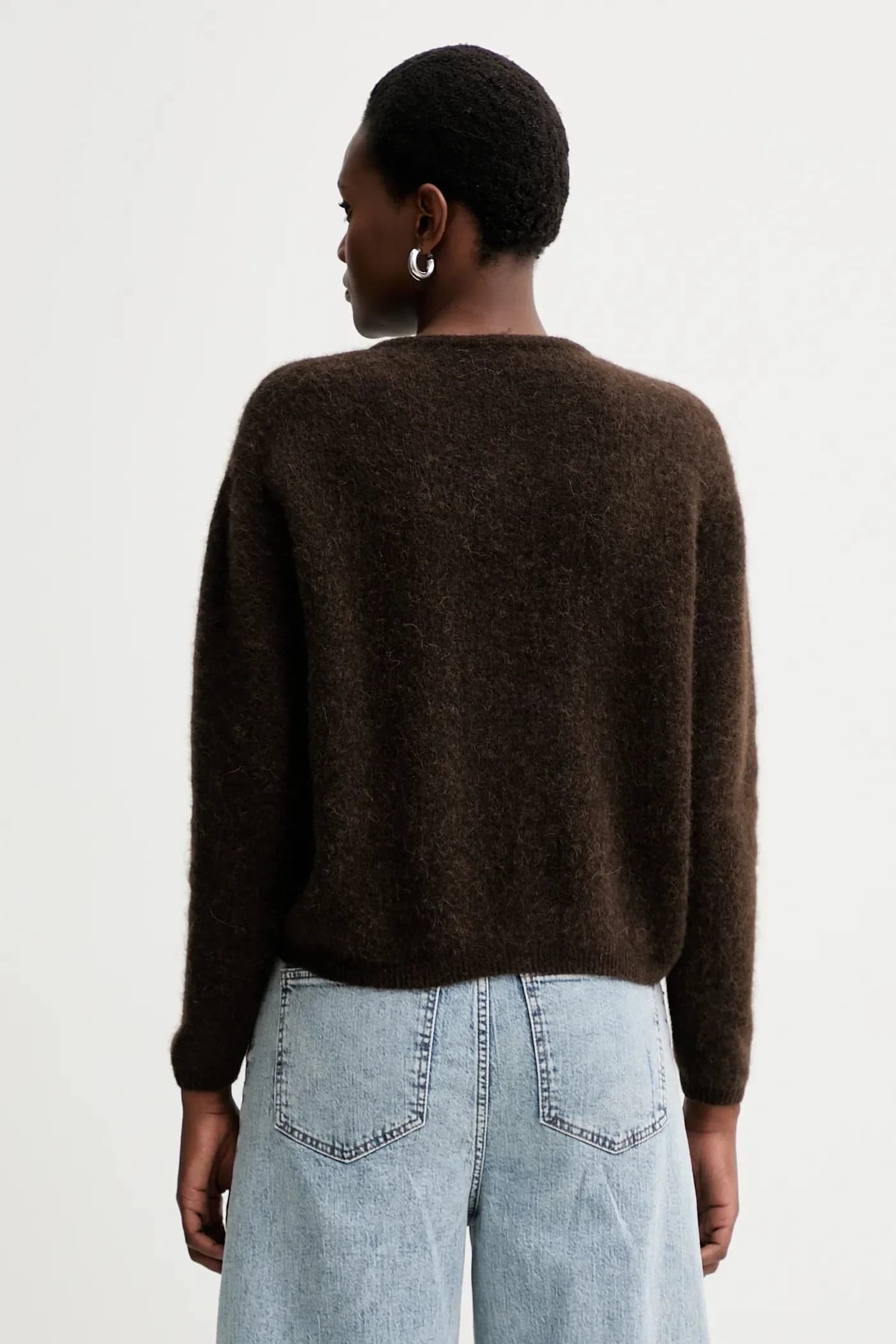 Кардиган из полушерсти GILET ML COL ROND - фото 3