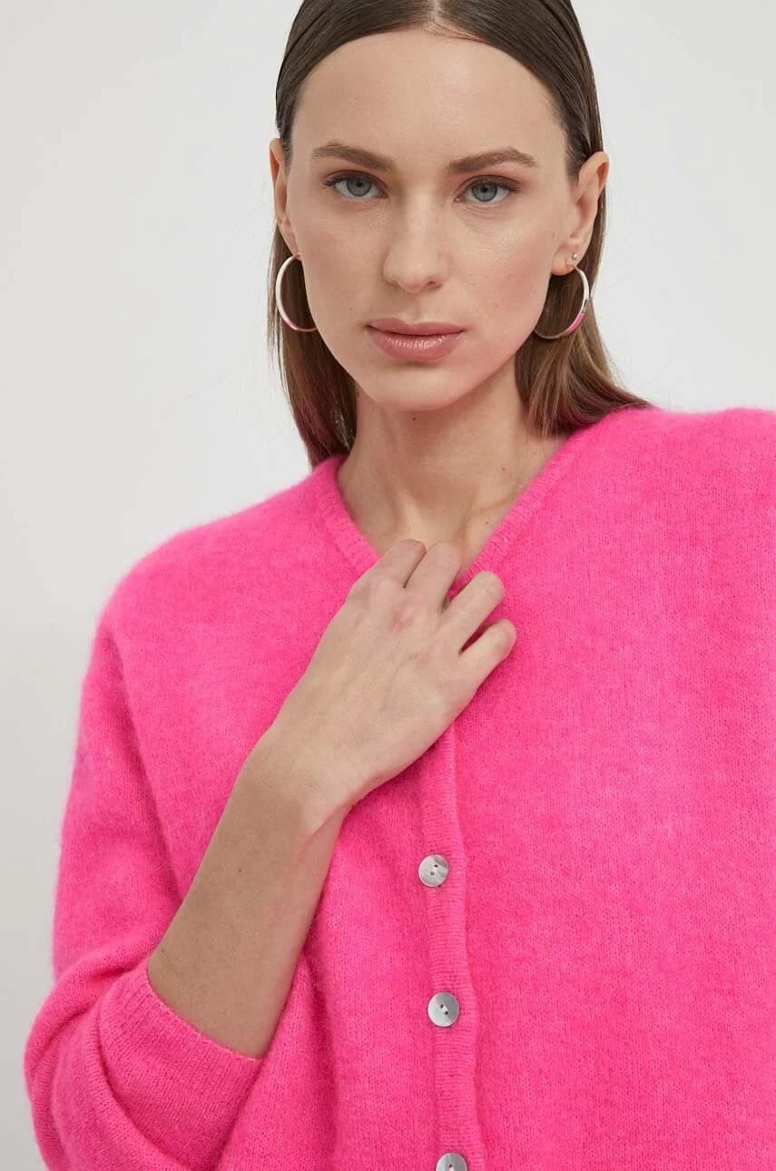 GILET ML COL ROND шерстяной кардиган - фото 4