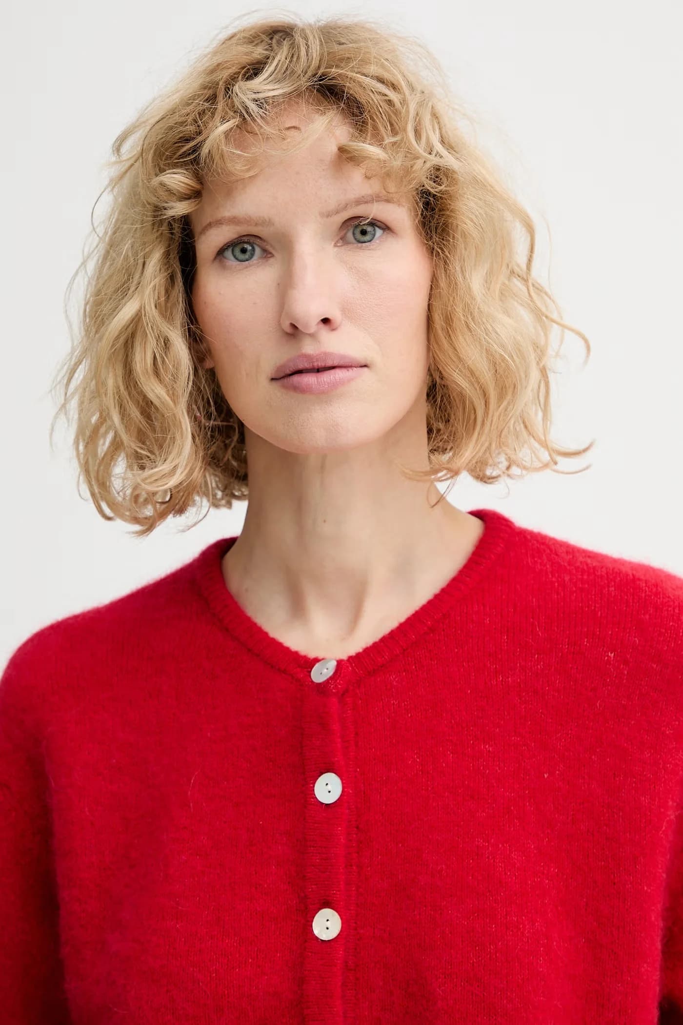 Кардиган из полушерсти GILET ML COL ROND - фото 4