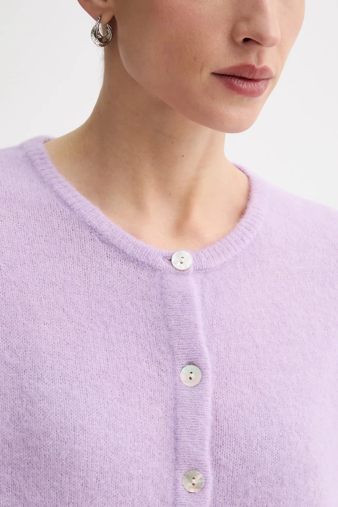 Кардиган из полушерсти GILET ML COL ROND - фото 5