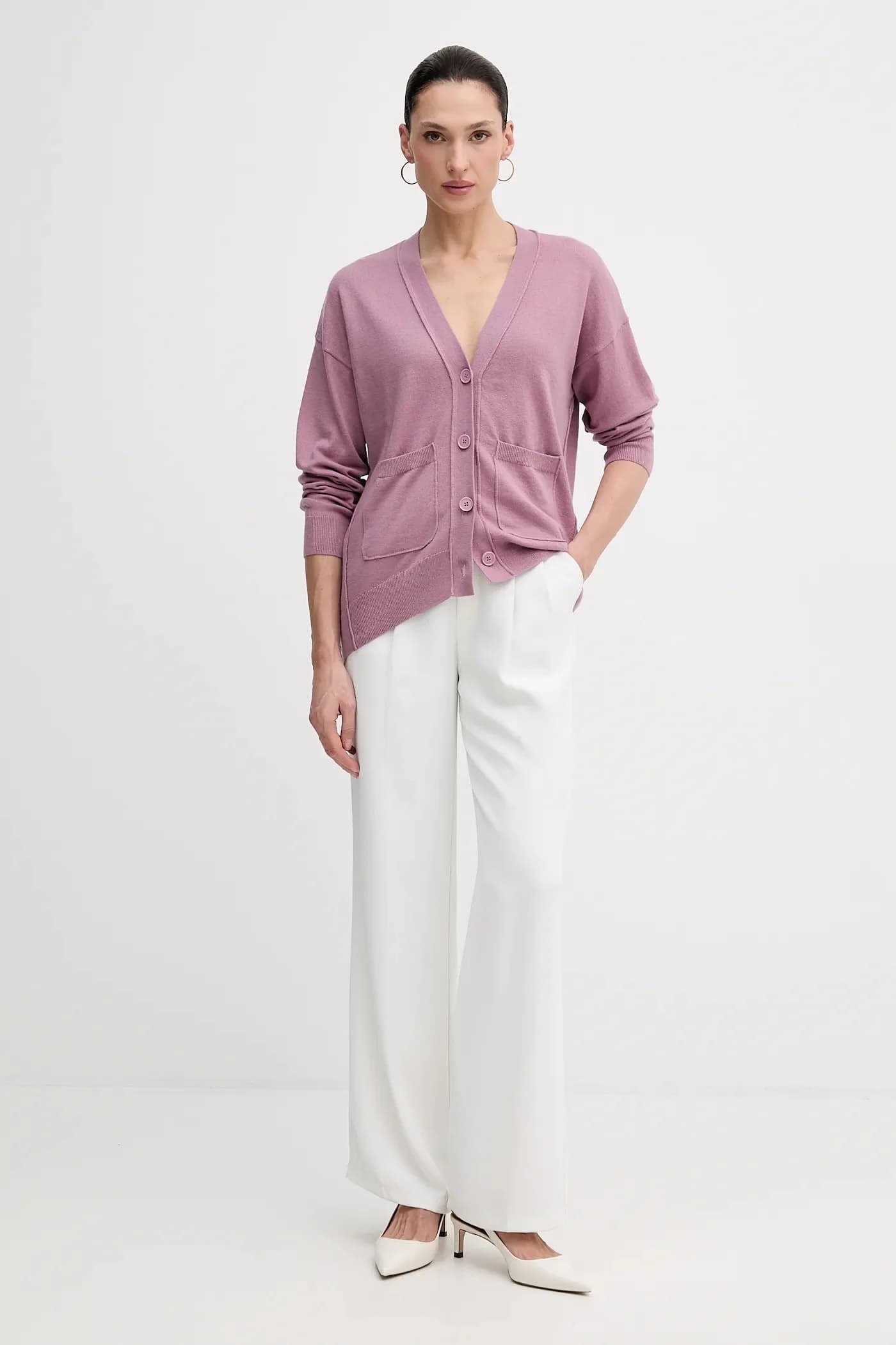 Кардиган из смесовой шерсти - фото 2