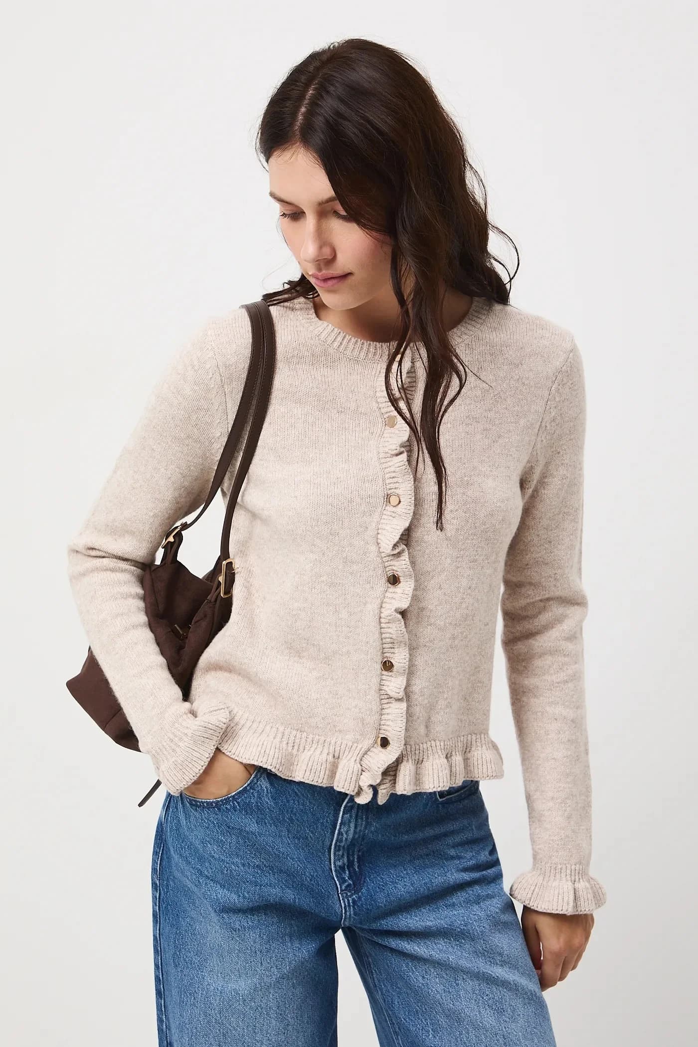 Кардиган с шерстью