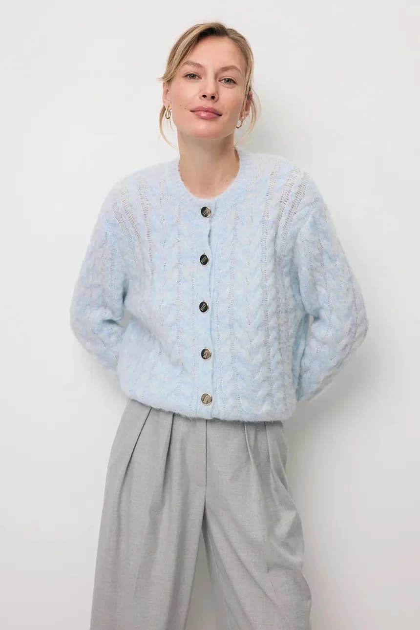 Кардиган из шерсти EZELLA - фото 5