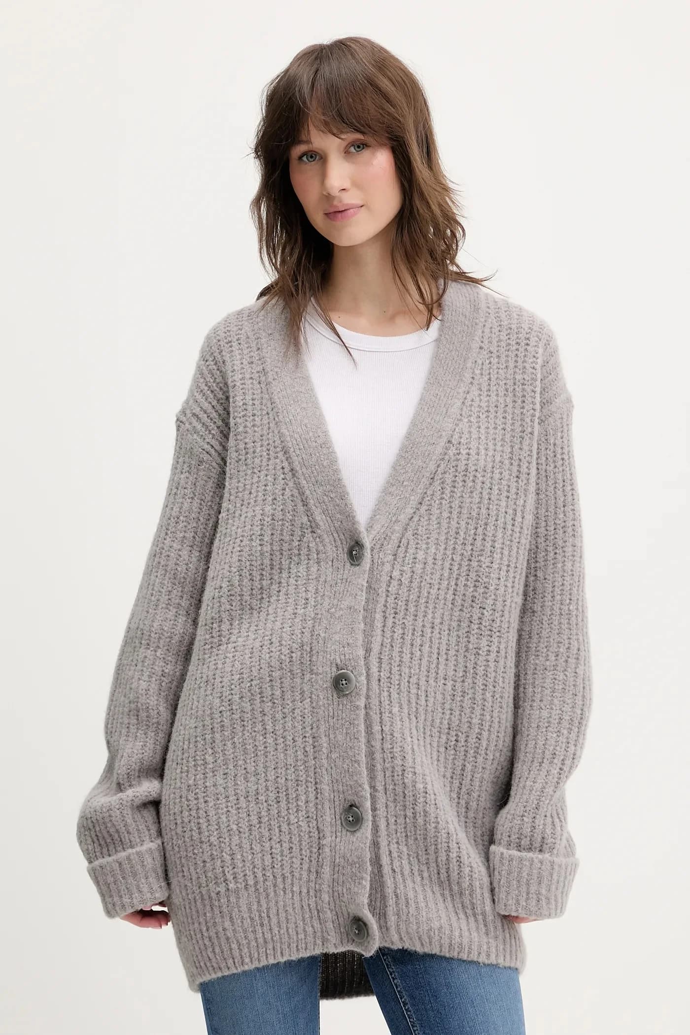 Кардиган с шерстяным шентом