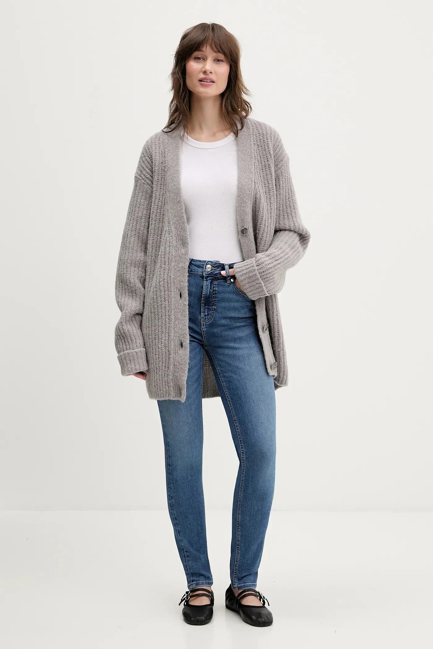 Кардиган с шерстяным шентом - фото 2