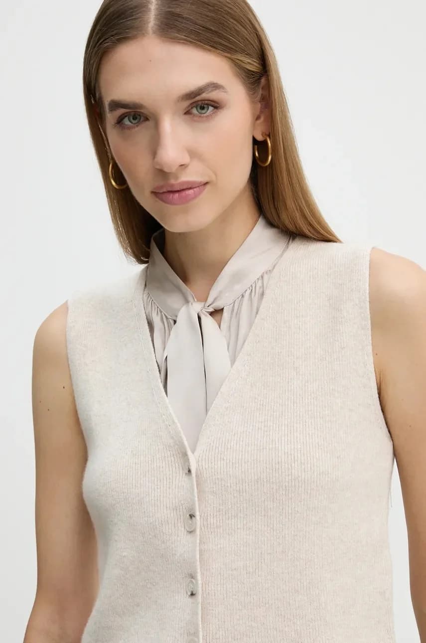 Жилет из смесовой шерсти - фото 4