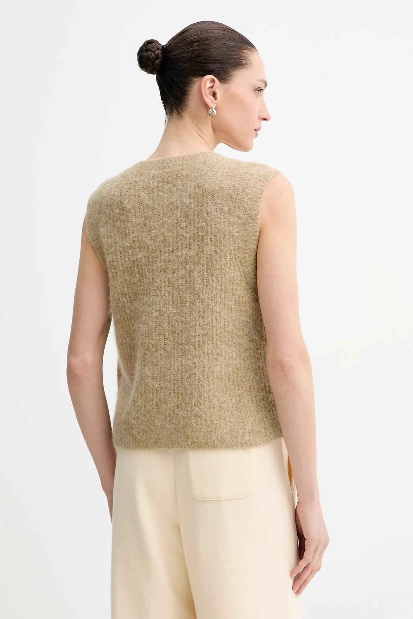 Жилет из смесовой шерсти - фото 3