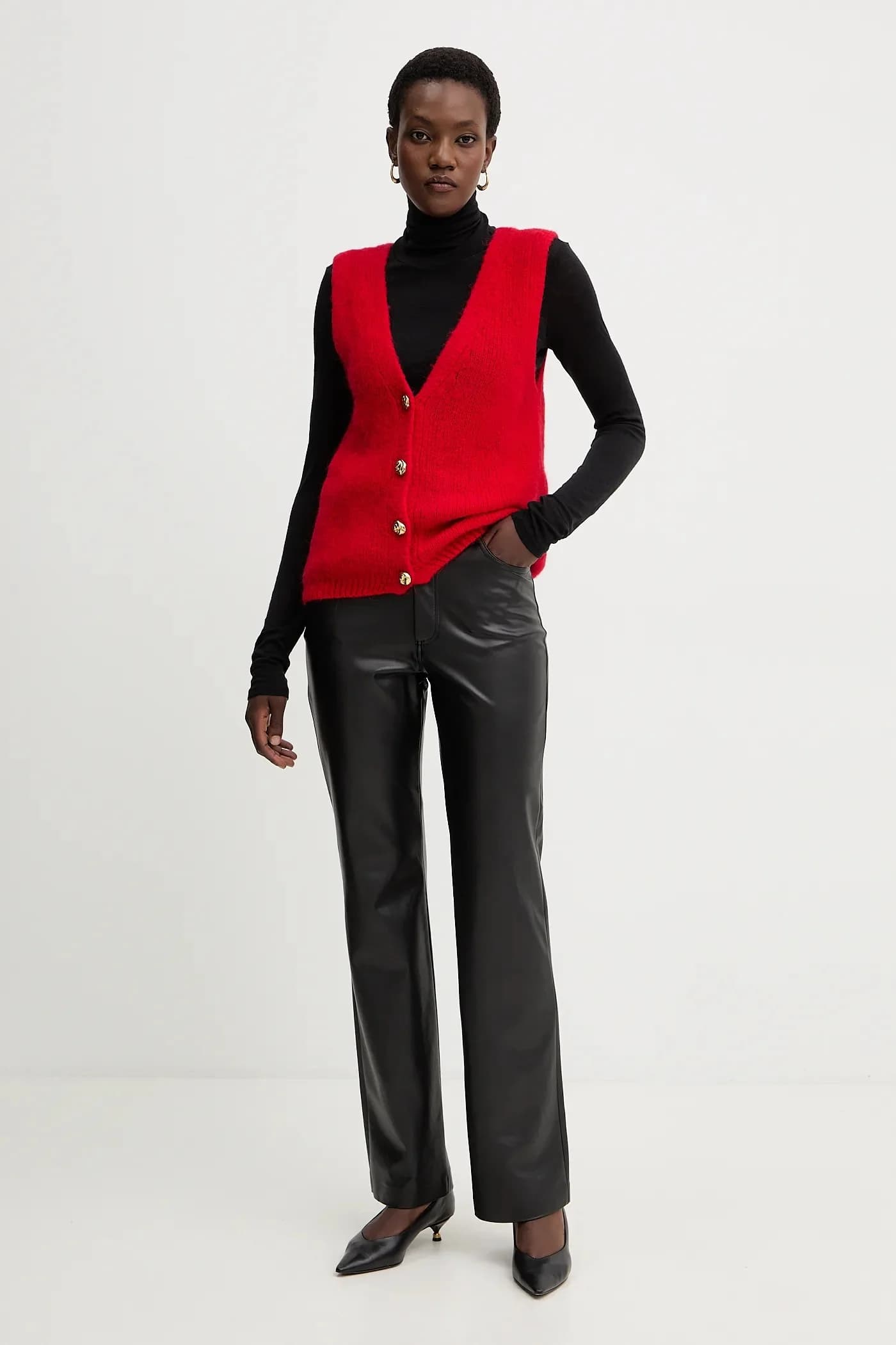 Жилет из смесовой шерсти - фото 2