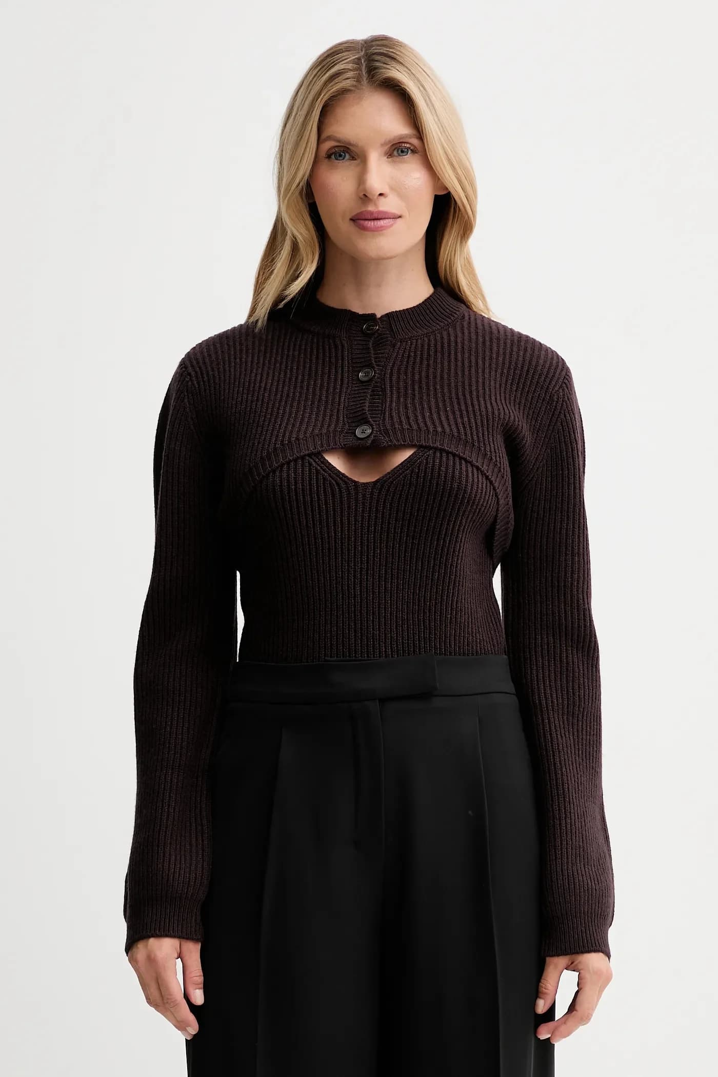 Кардиган с шерстью