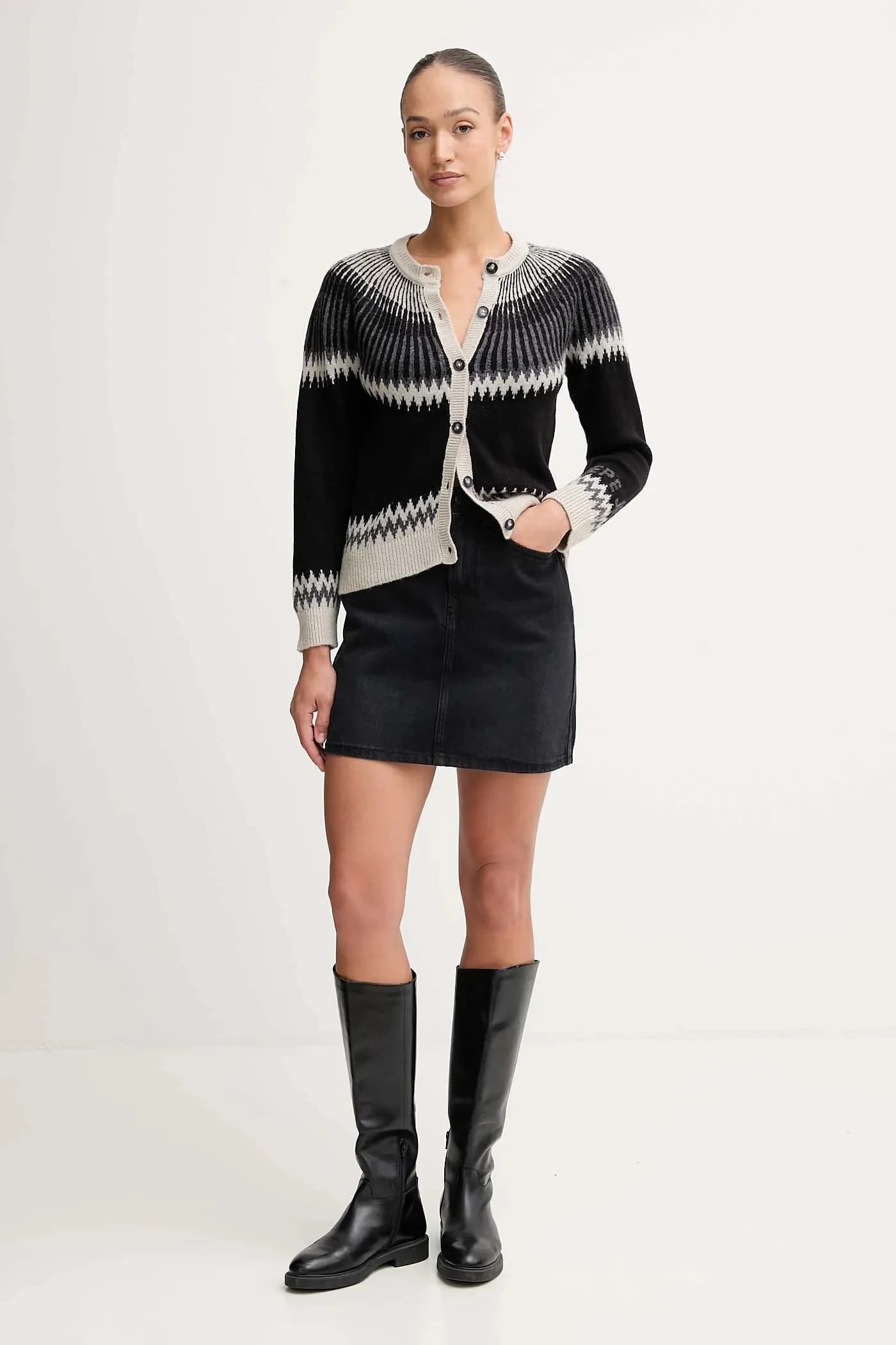 Кардиган из смесовой шерсти - фото 2