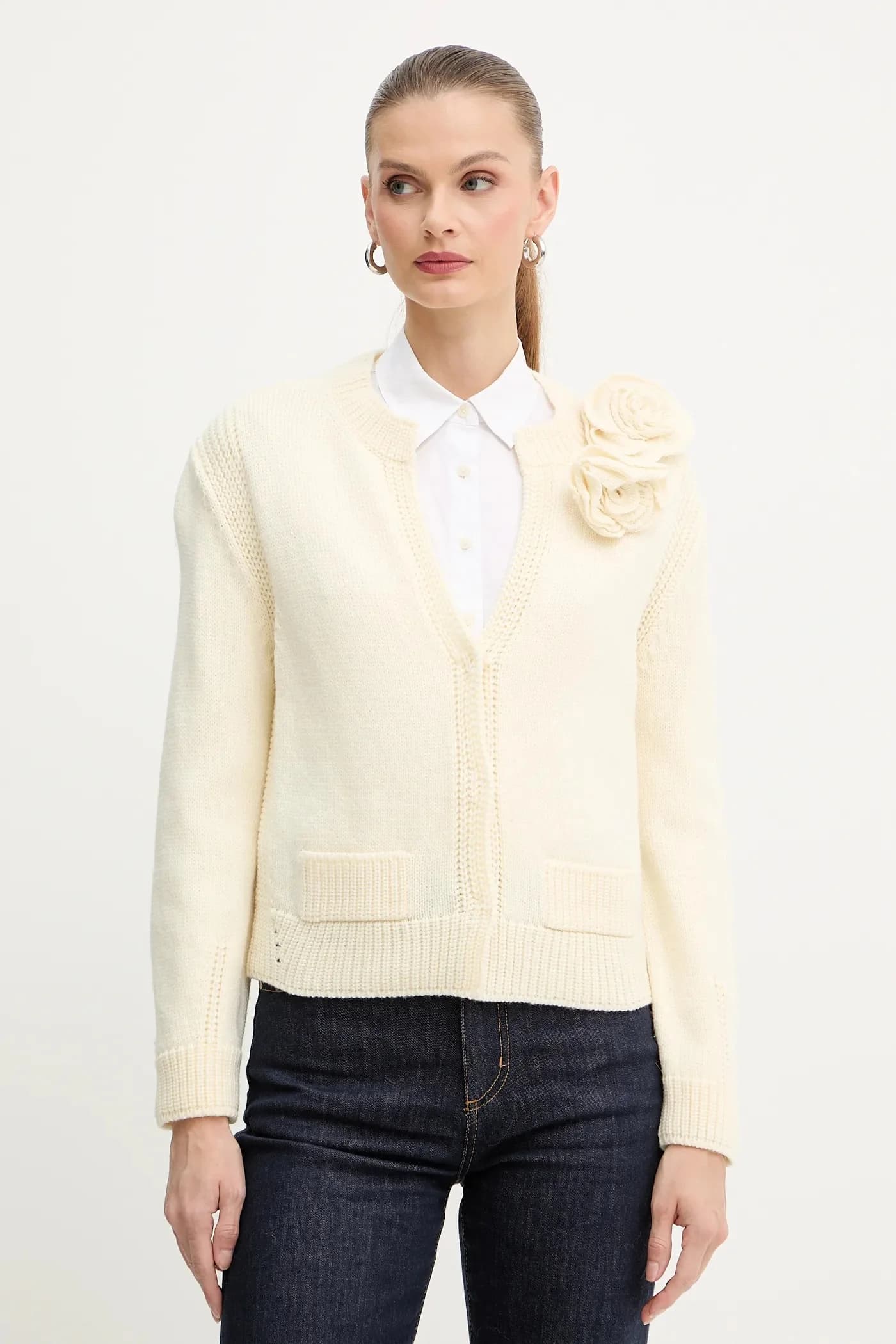 Кардиган с шерстью